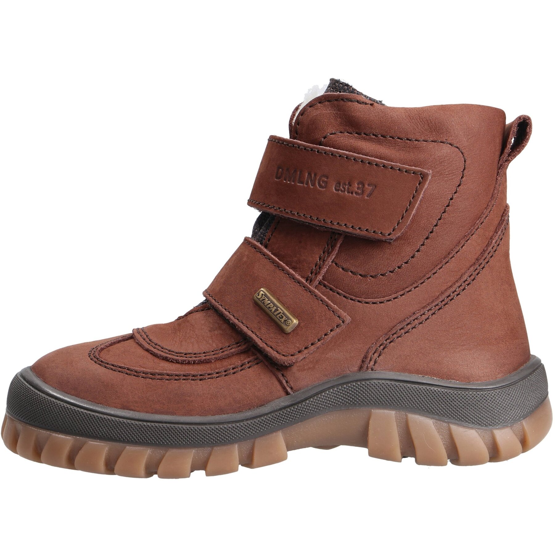 braune stiefeletten seitenansicht links