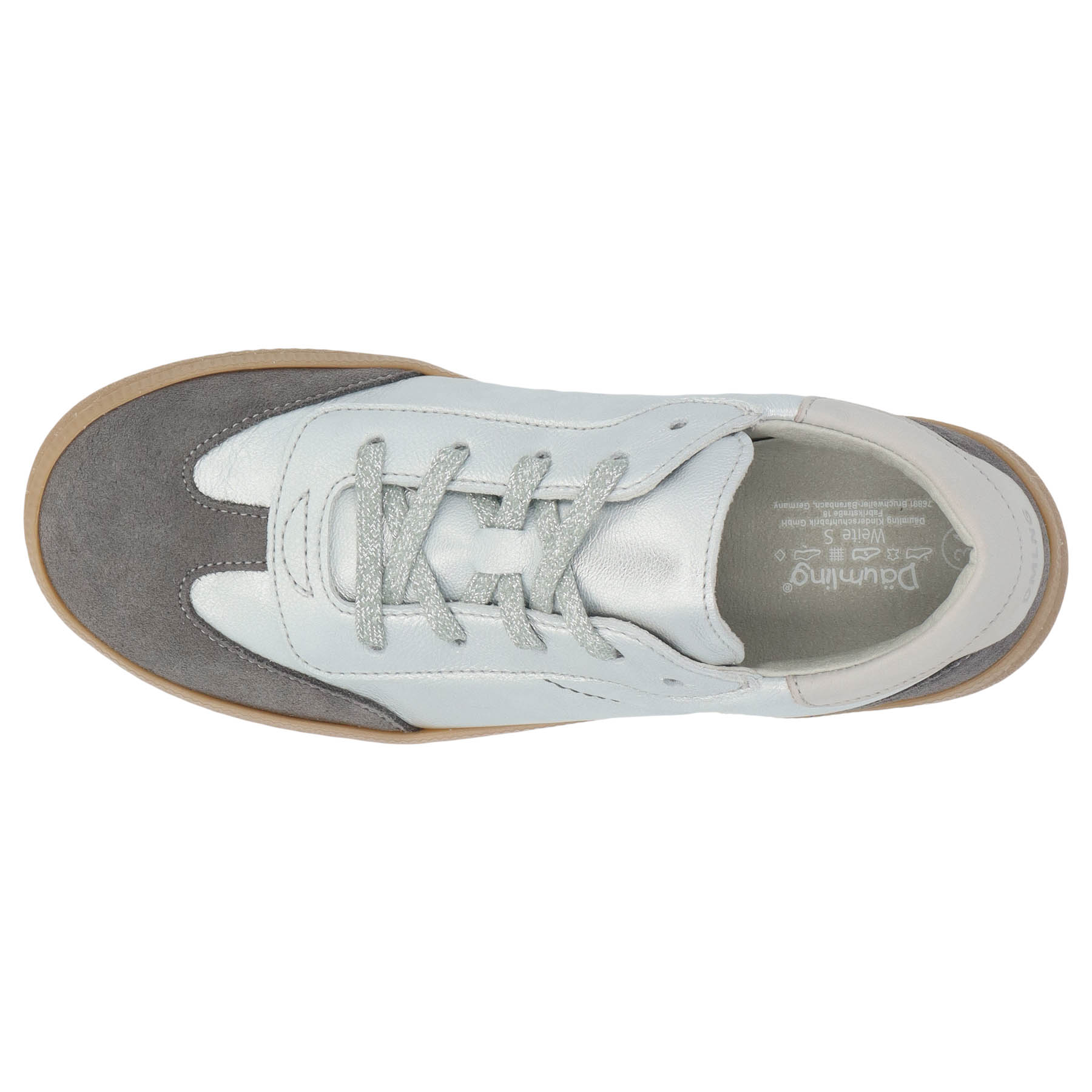 weiße halbschuh draufsicht