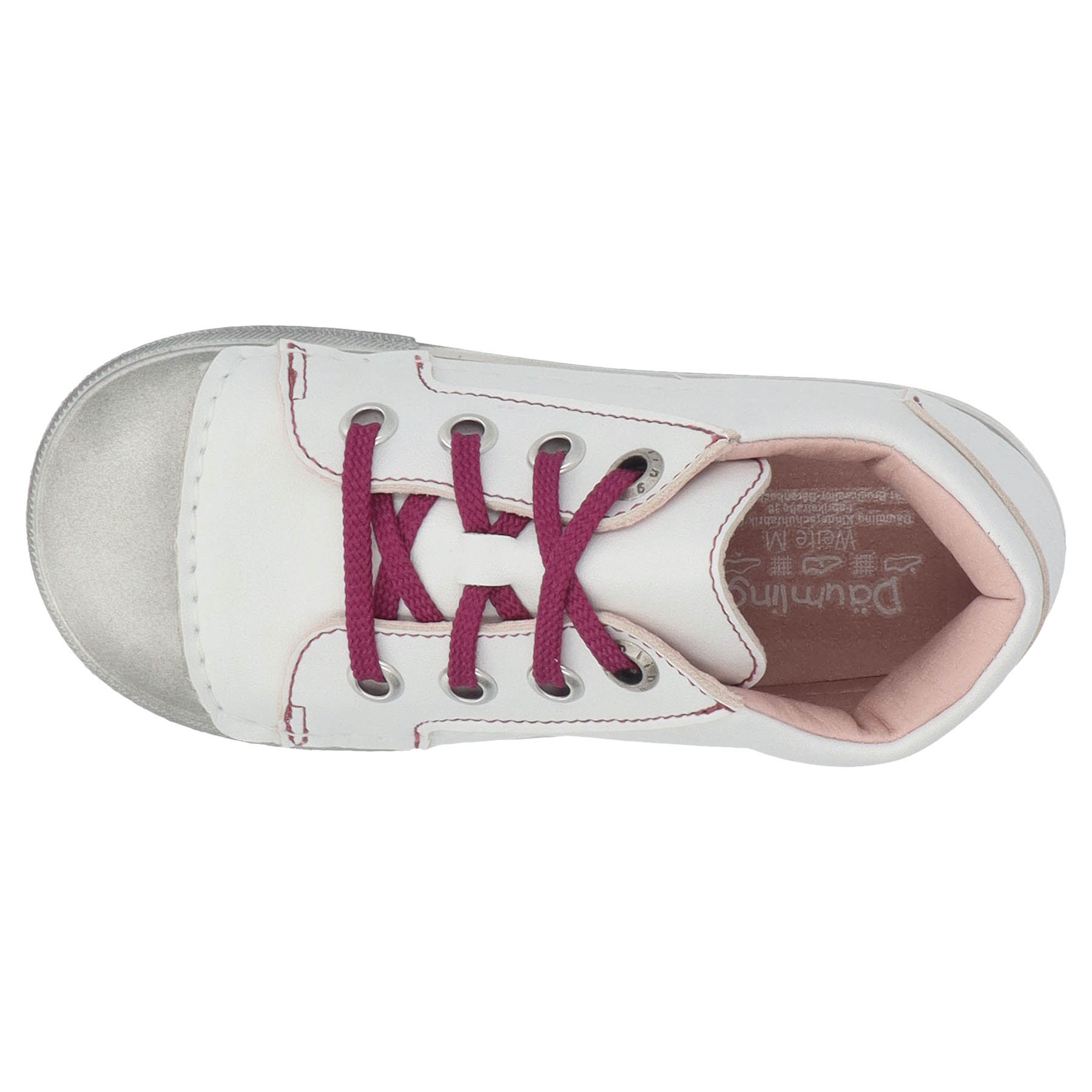 mehrfarbige lauflernschuhe draufsicht