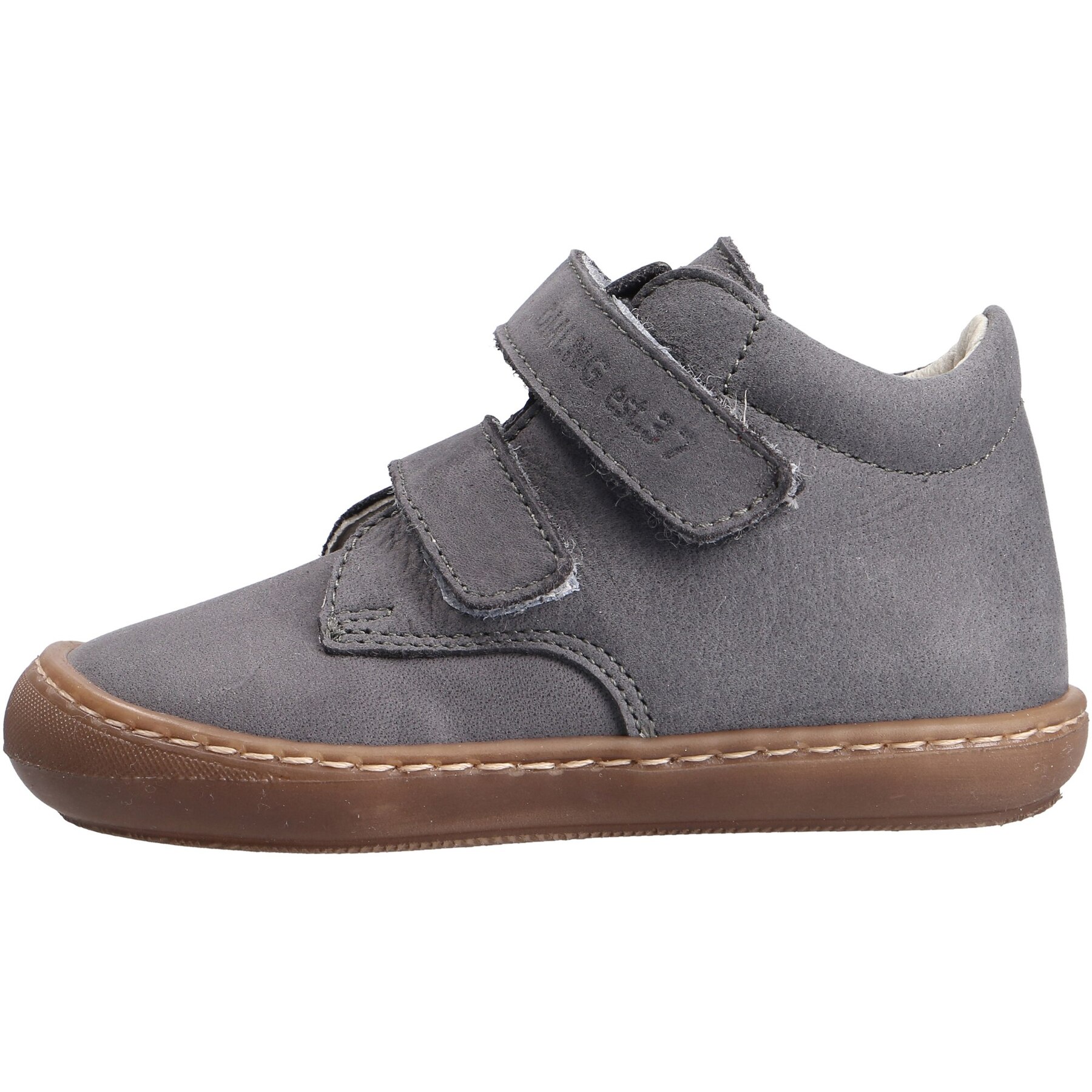 graue lauflernschuhe seitenansicht links