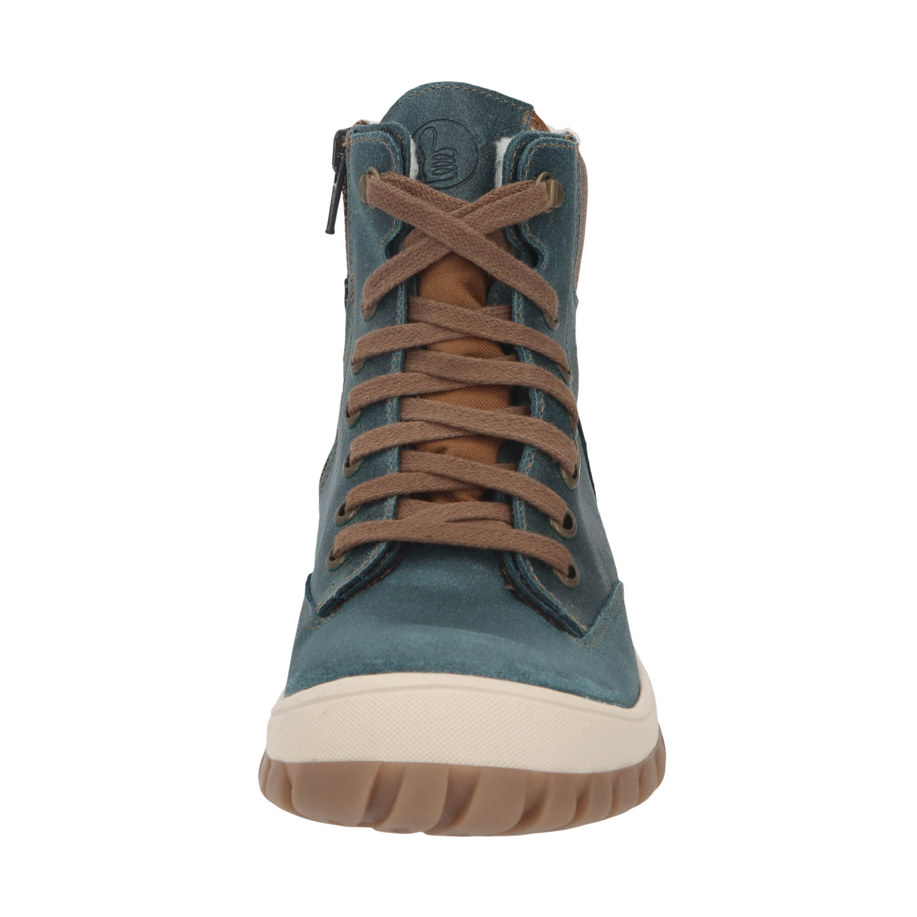 blaue stiefeletten vorderansicht