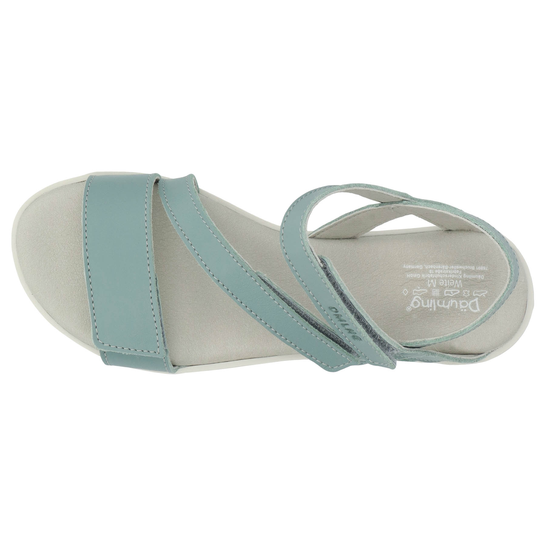 grüne sandale draufsicht