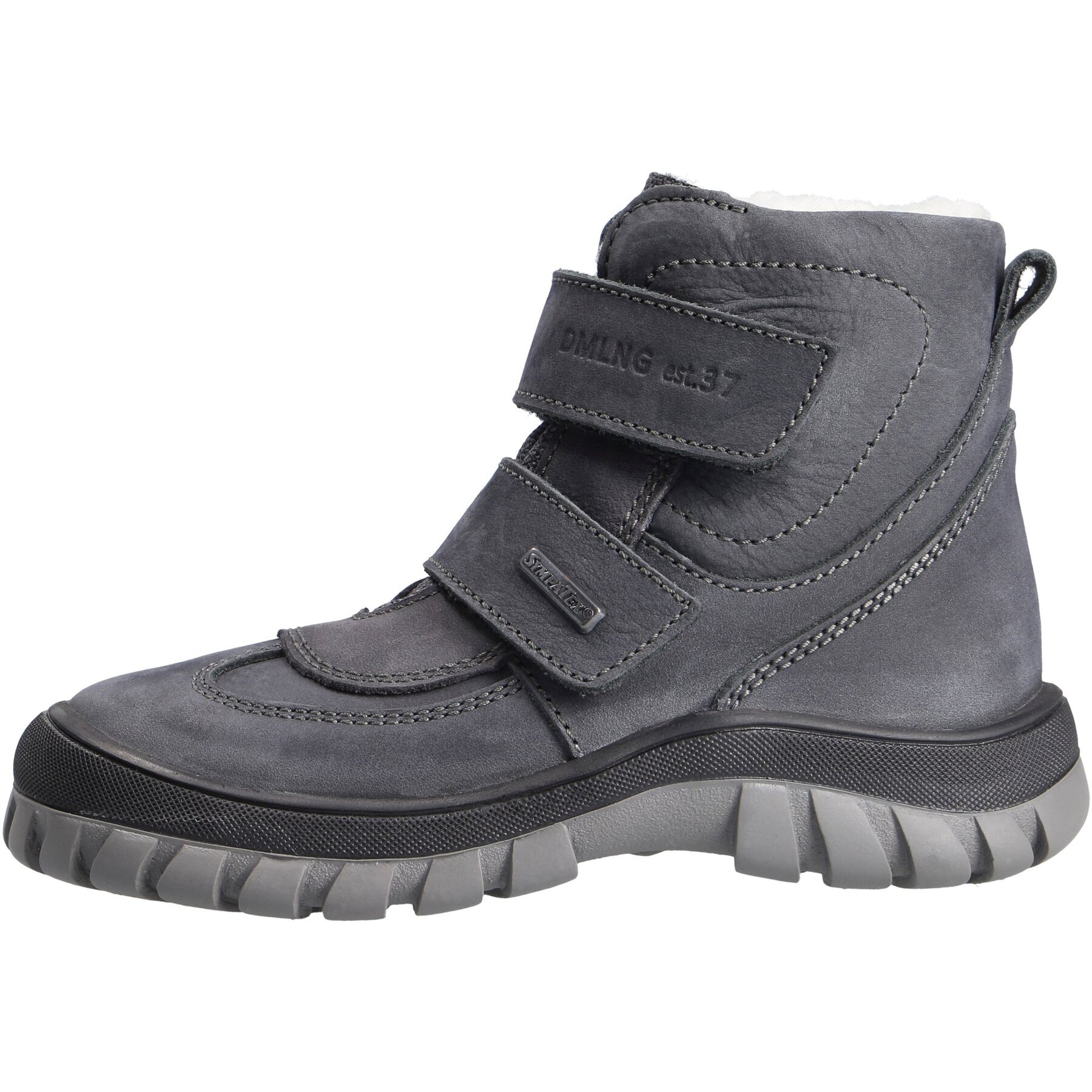 graue stiefeletten seitenansicht links