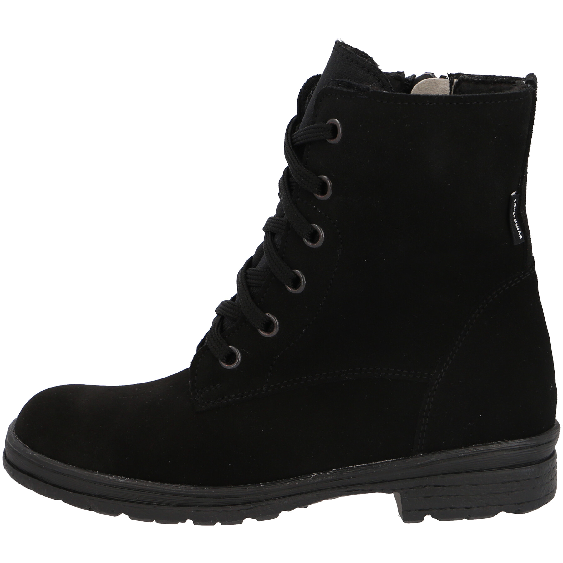 schwarze stiefel seitenansicht links