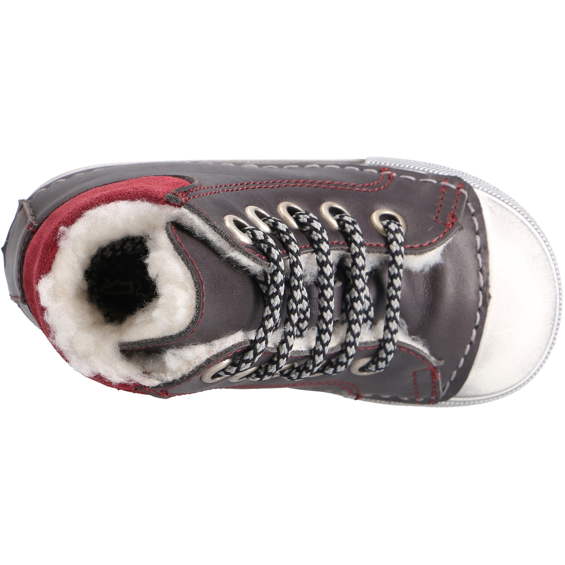 graue lauflernschuhe draufsicht