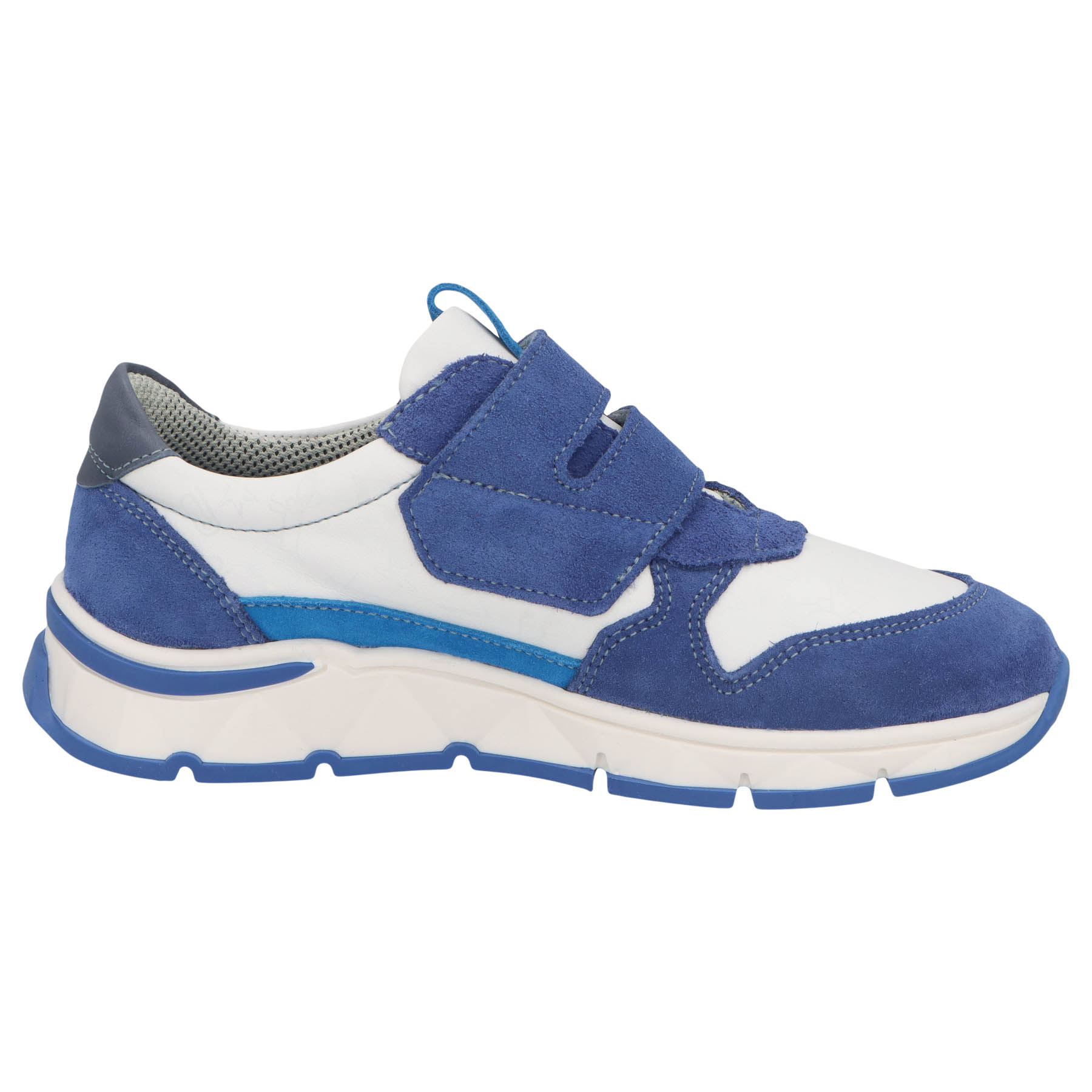 blaue halbschuh seitenansicht rechts