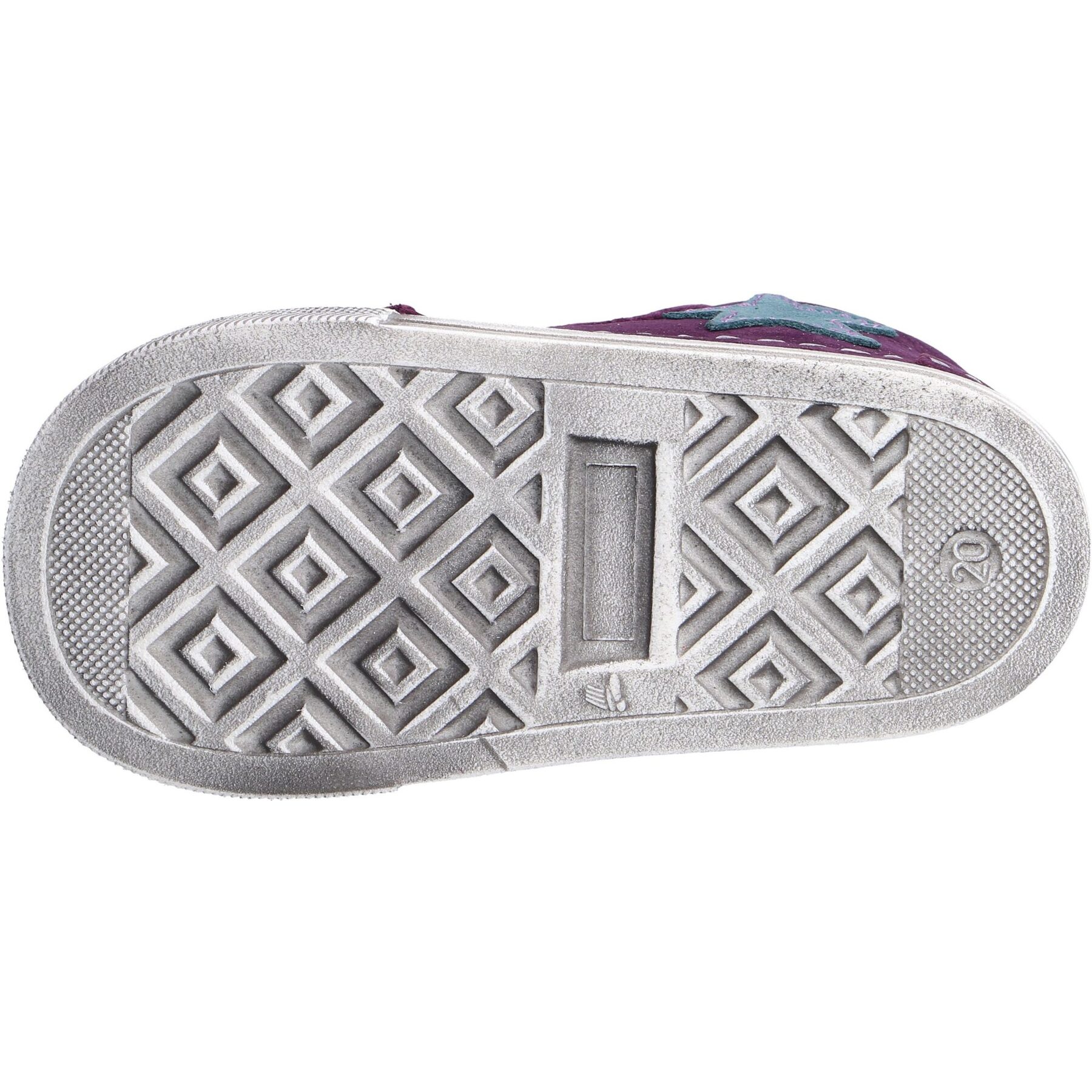 mehrfarbige lauflernschuhe sohlenansicht