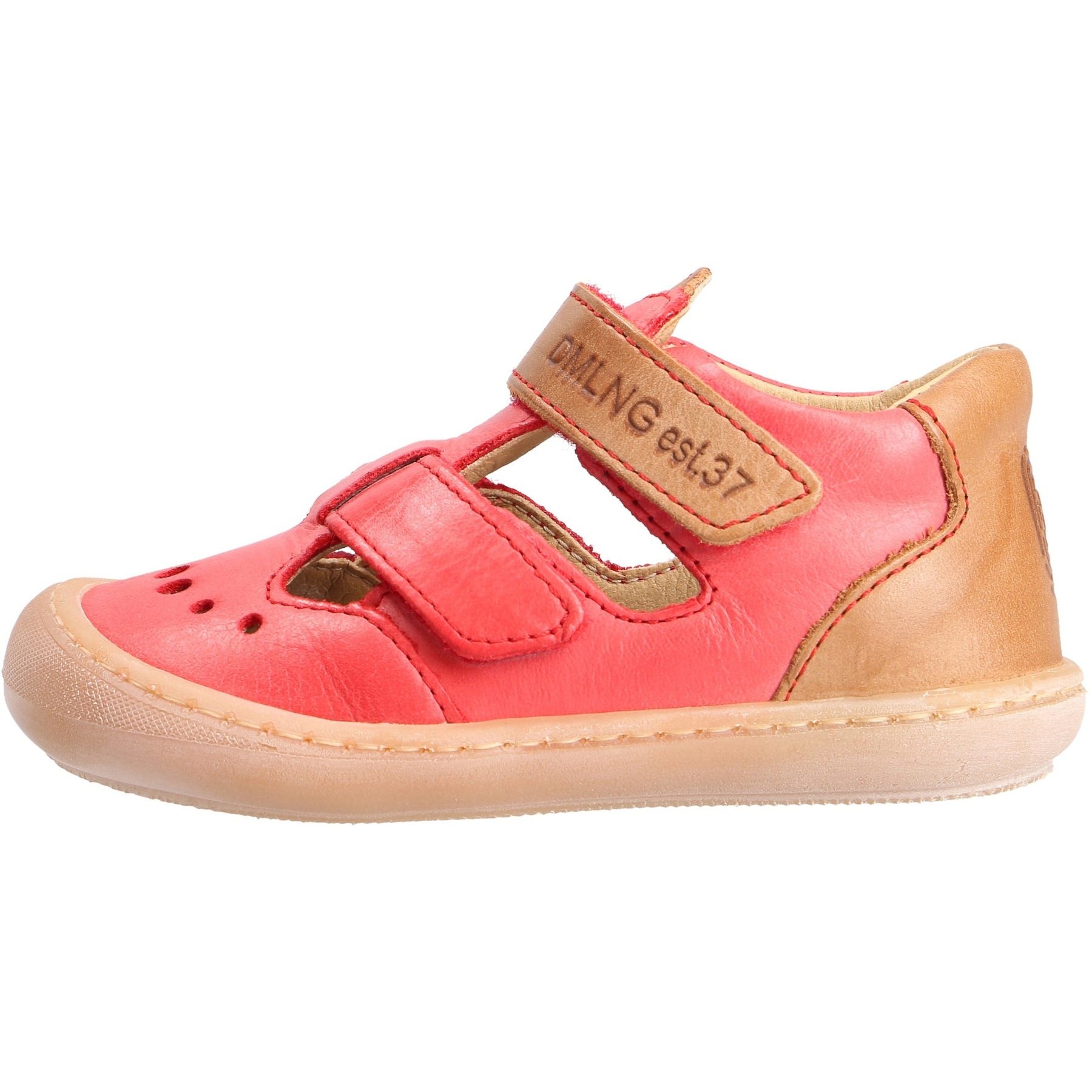 rote lauflernschuhe seitenansicht links