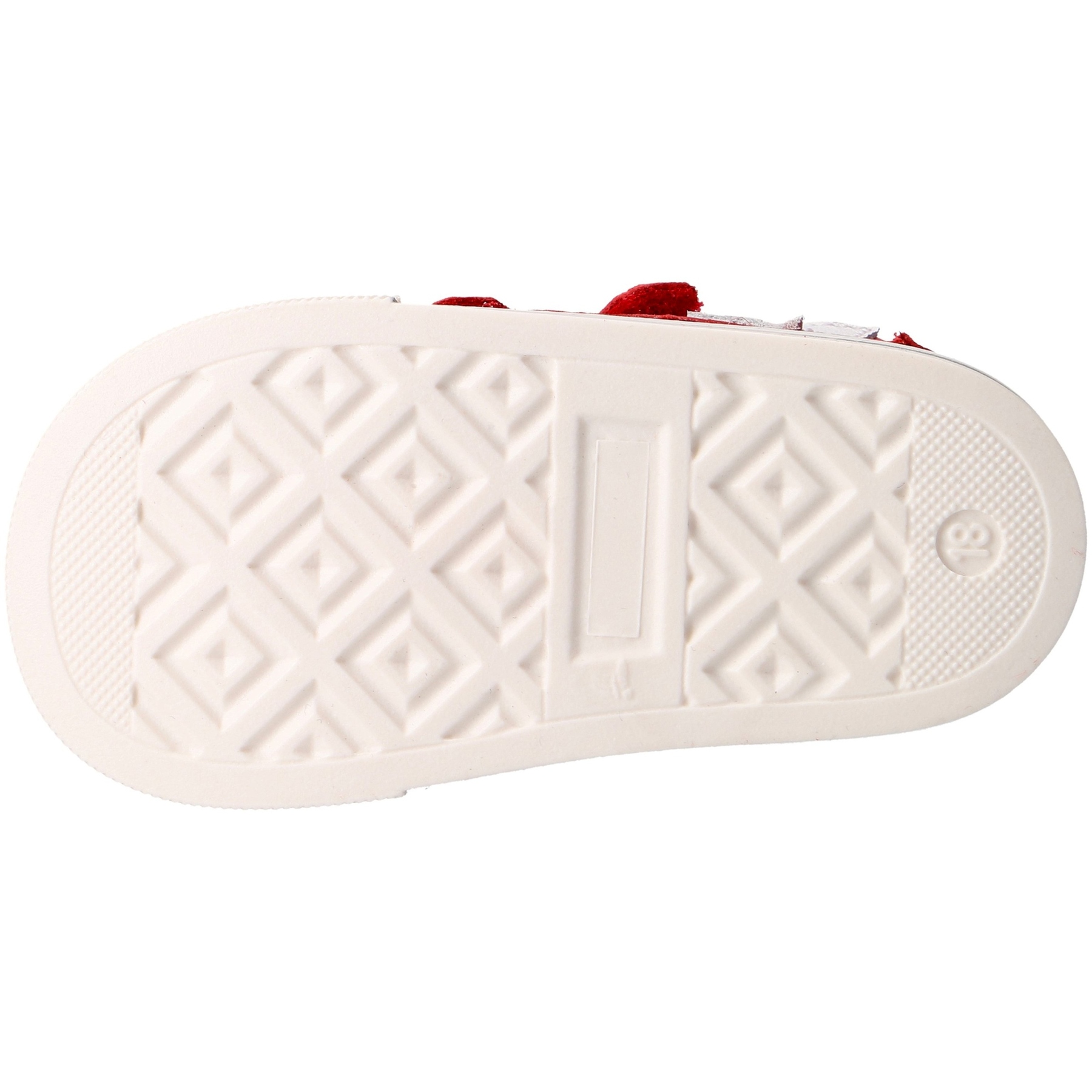 rote lauflernschuhe sohlenansicht