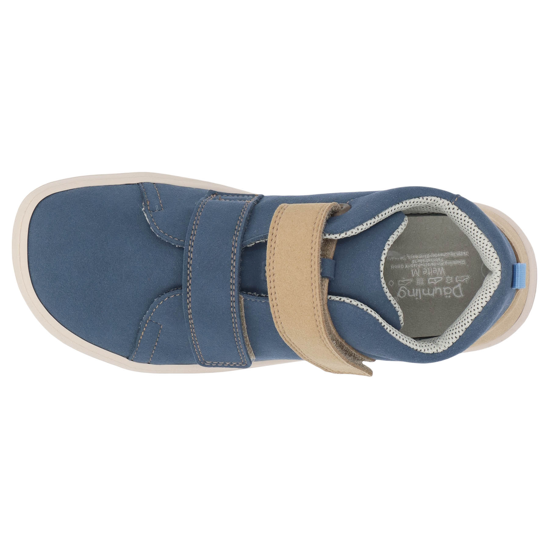 blaue lauflernschuhe draufsicht