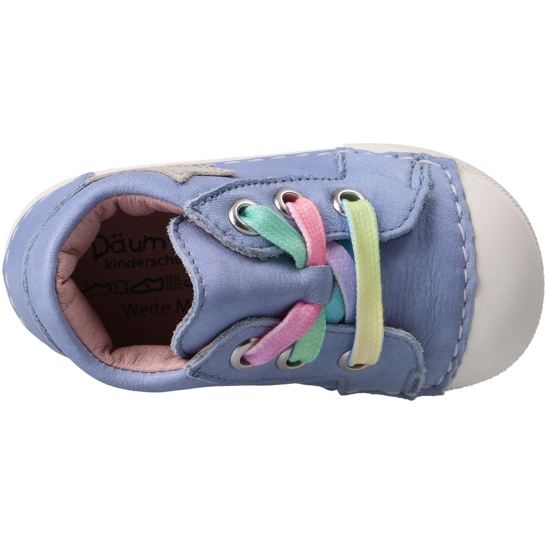 blaue lauflernschuhe draufsicht