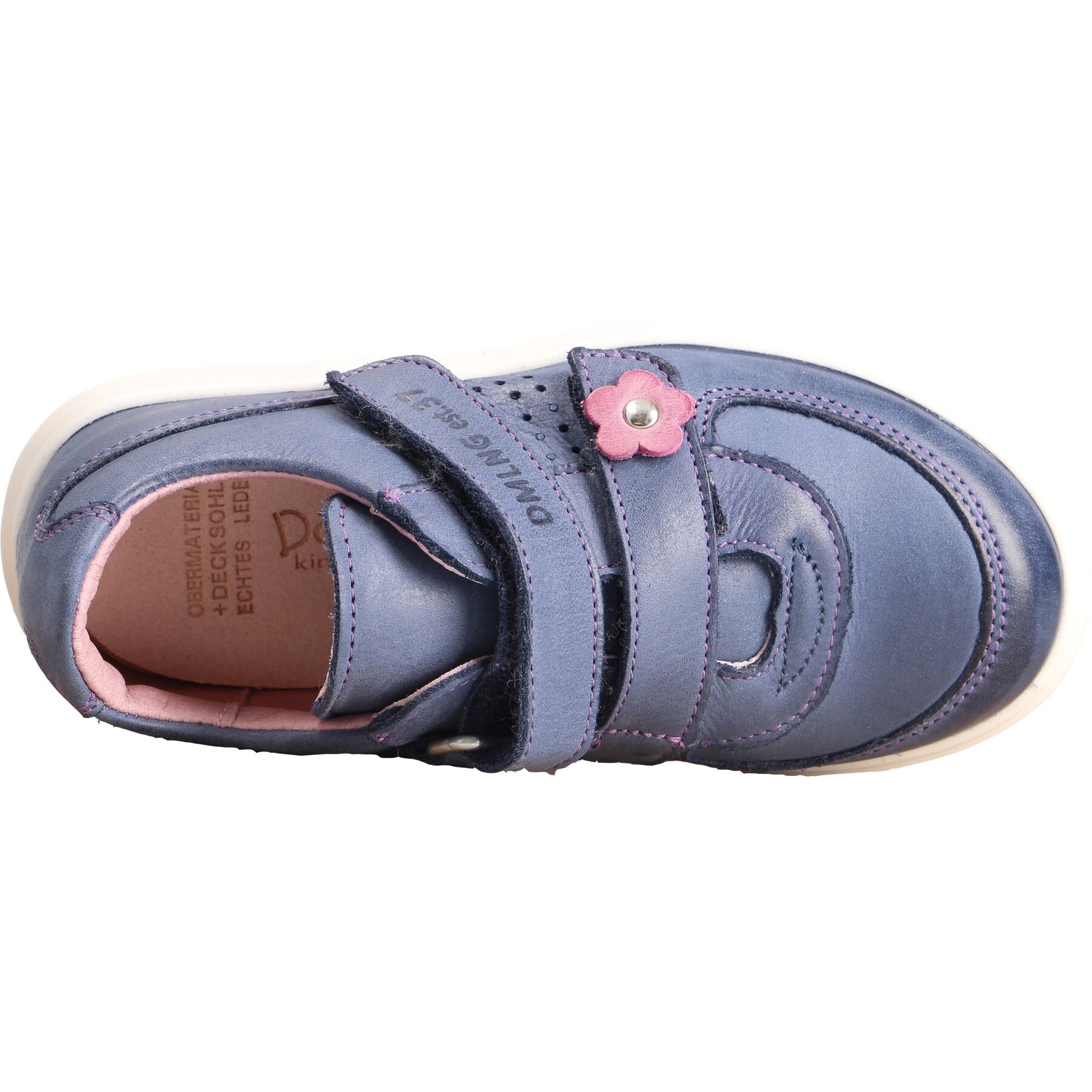 blaue halbschuh draufsicht