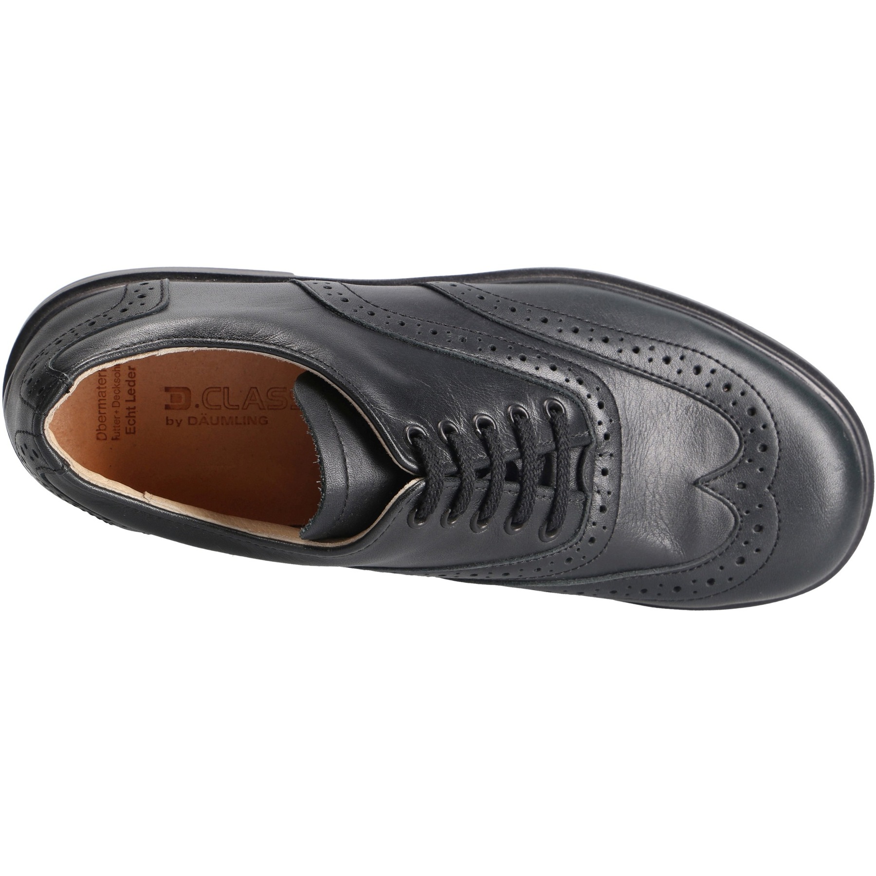 schwarze halbschuh draufsicht