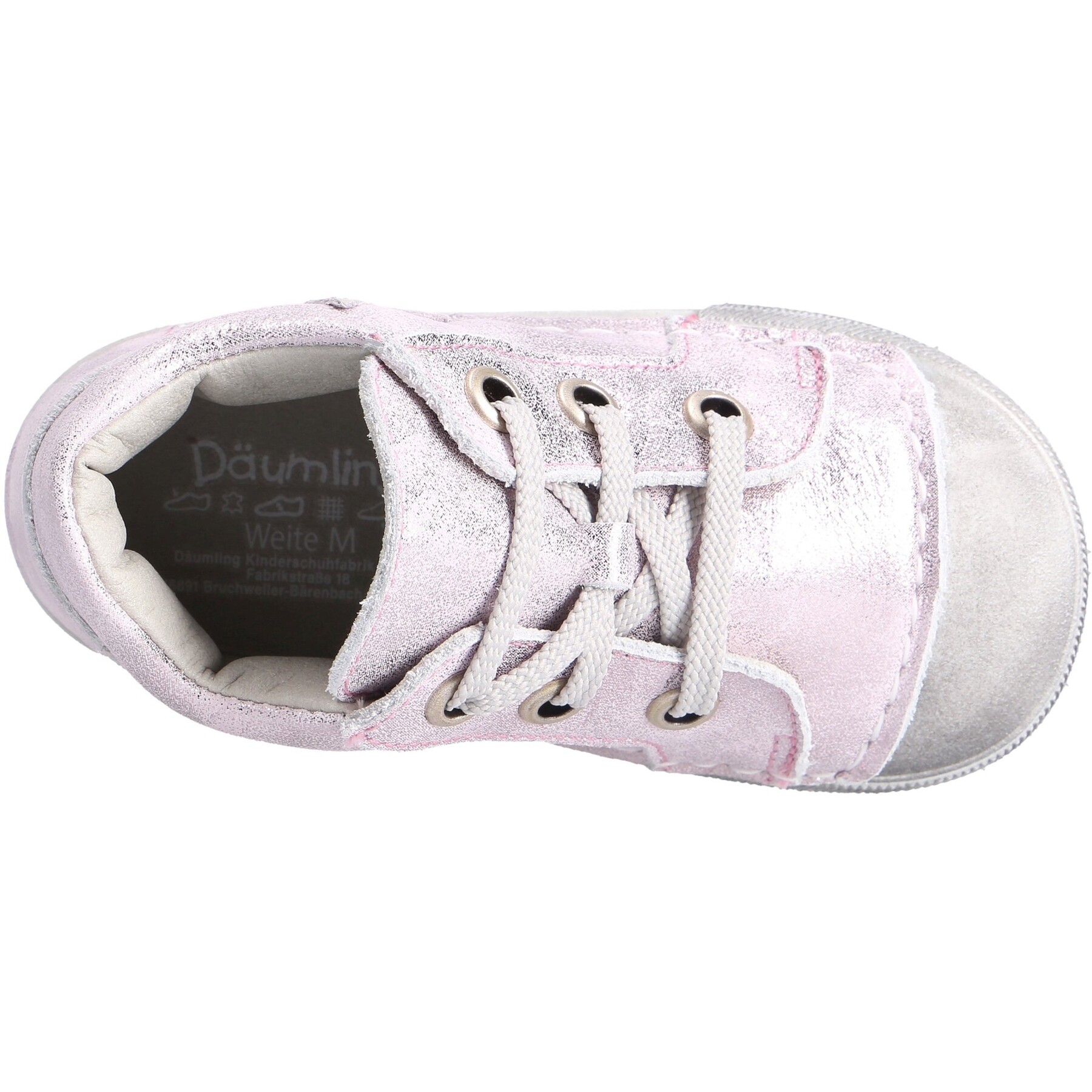 mehrfarbige lauflernschuhe draufsicht