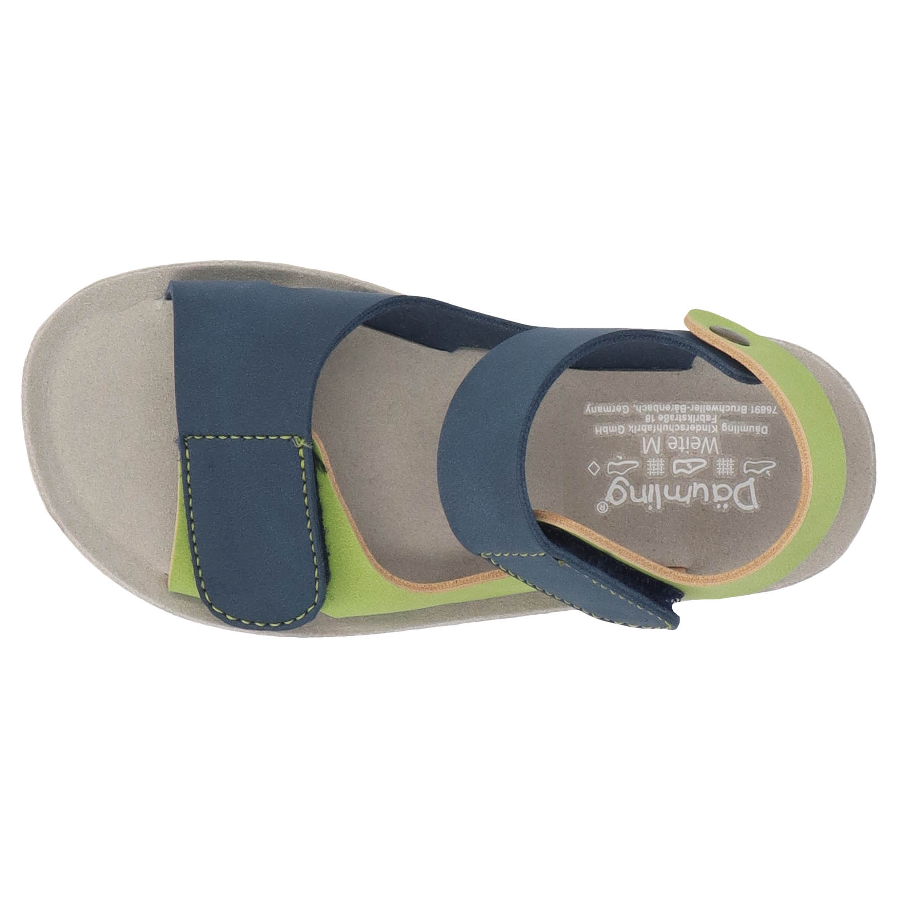 blaue sandale draufsicht