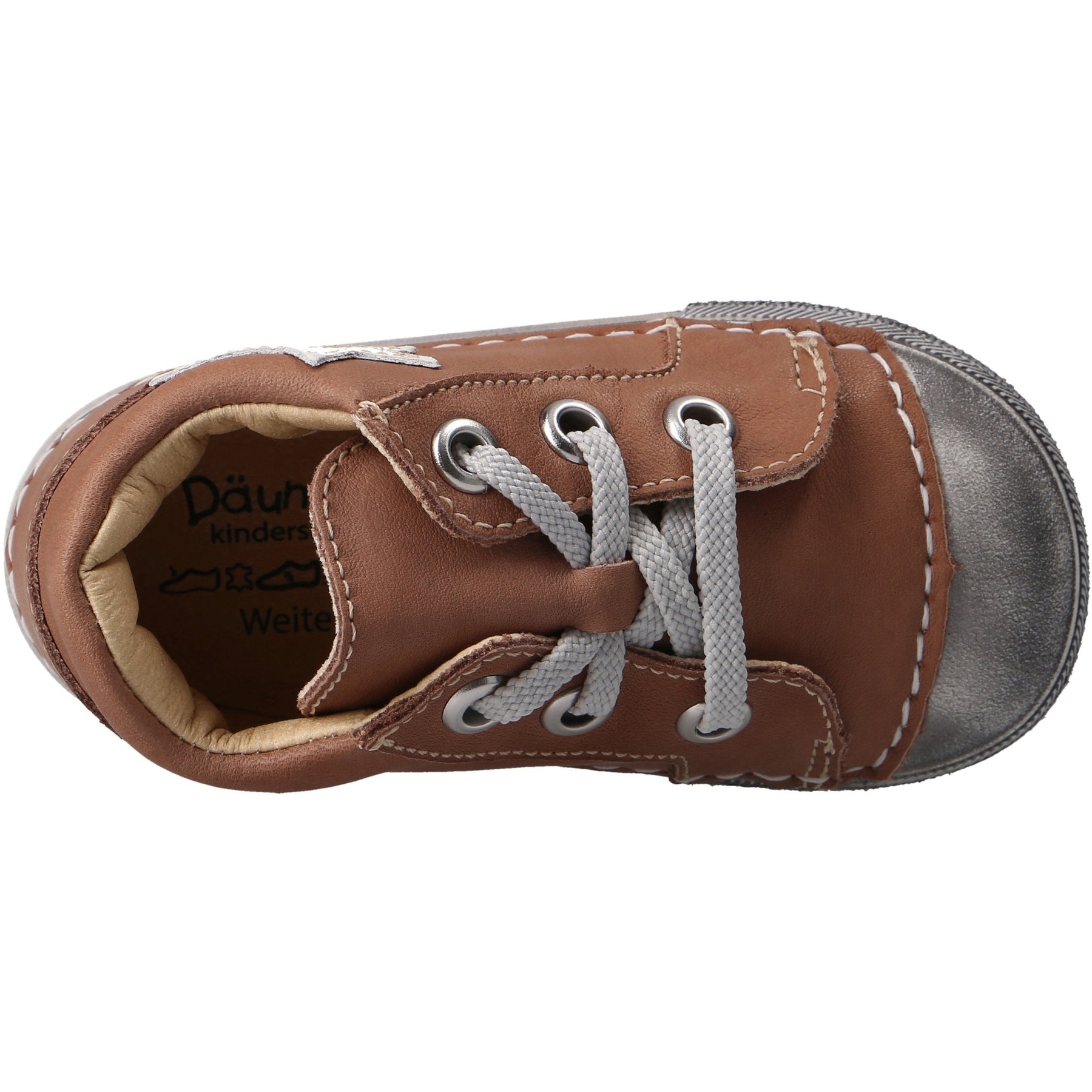 braune lauflernschuhe draufsicht