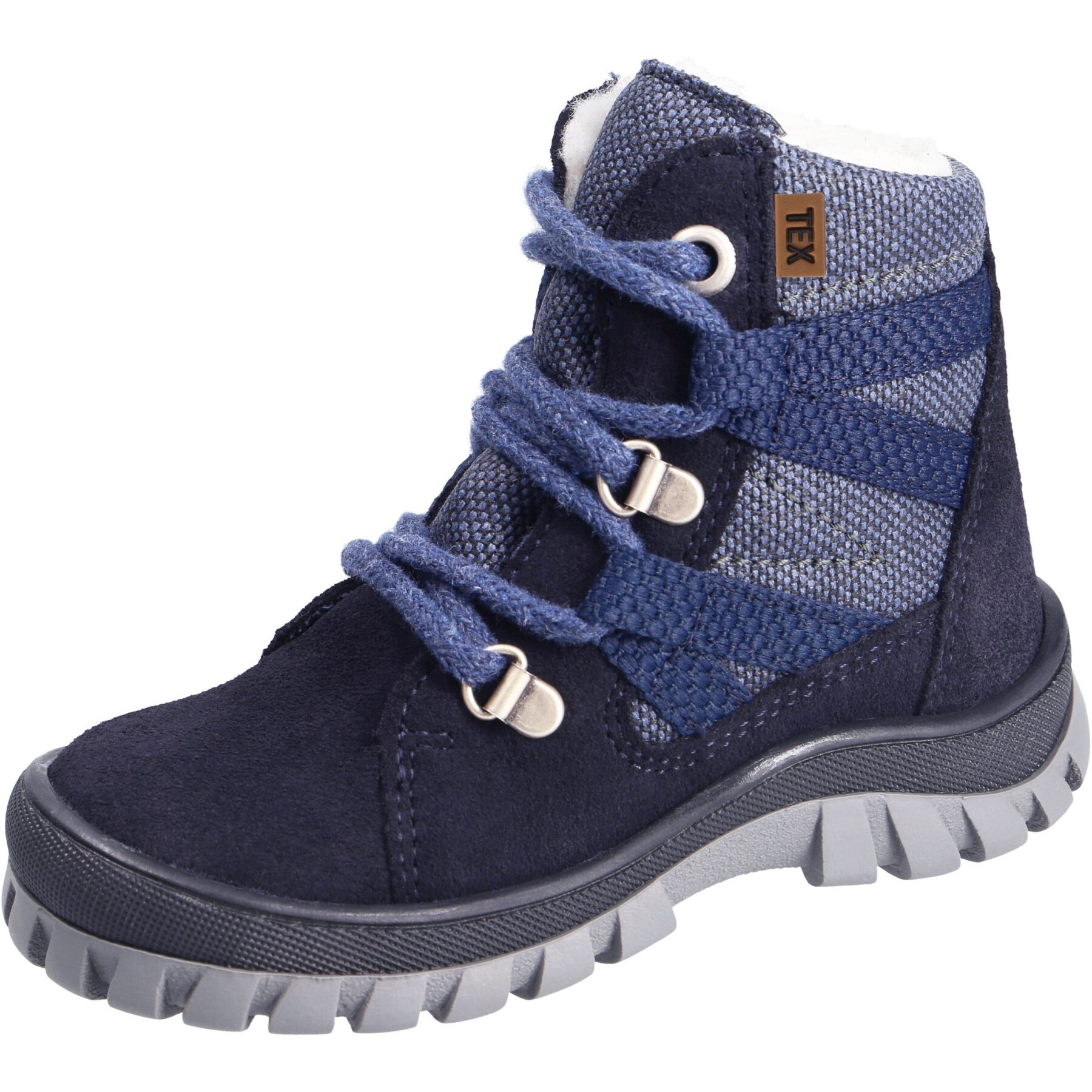 blaue stiefeletten 3-4 ansicht