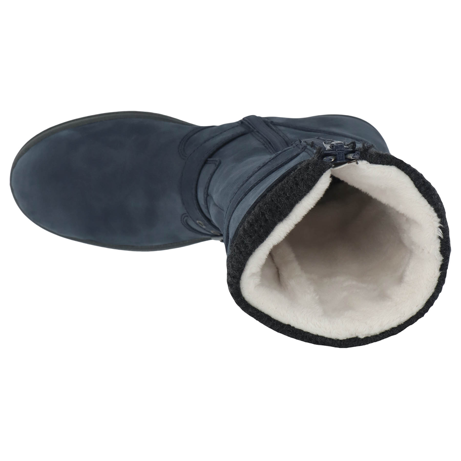 blaue stiefel draufsicht