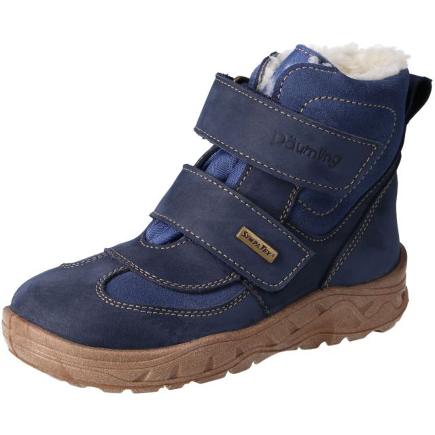 blaue stiefeletten 3-4 ansicht