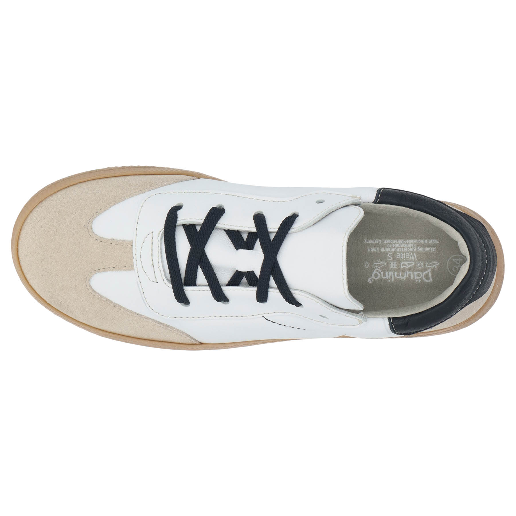 weiße halbschuh hinteransicht