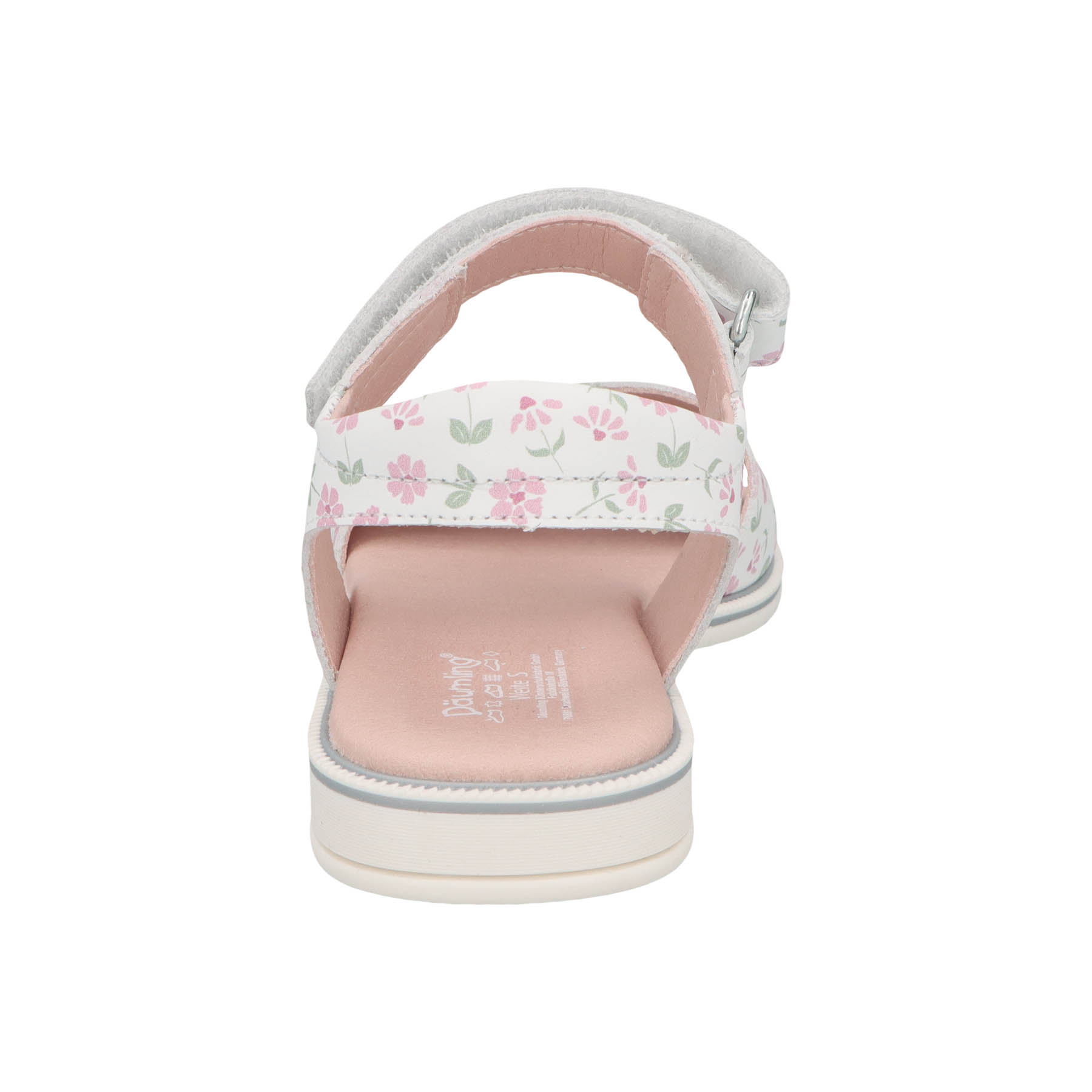 weiße sandale hinteransicht