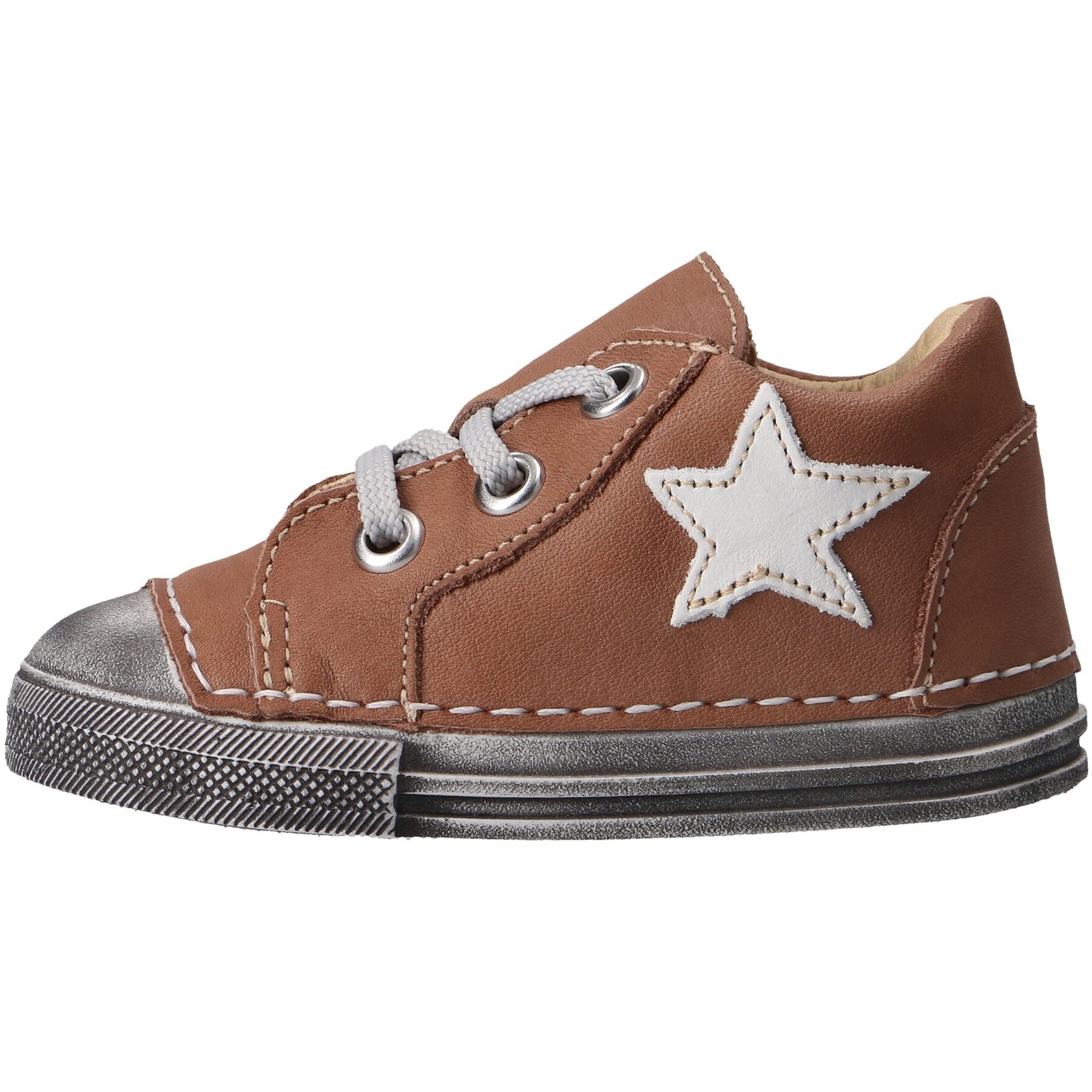 braune lauflernschuhe seitenansicht links