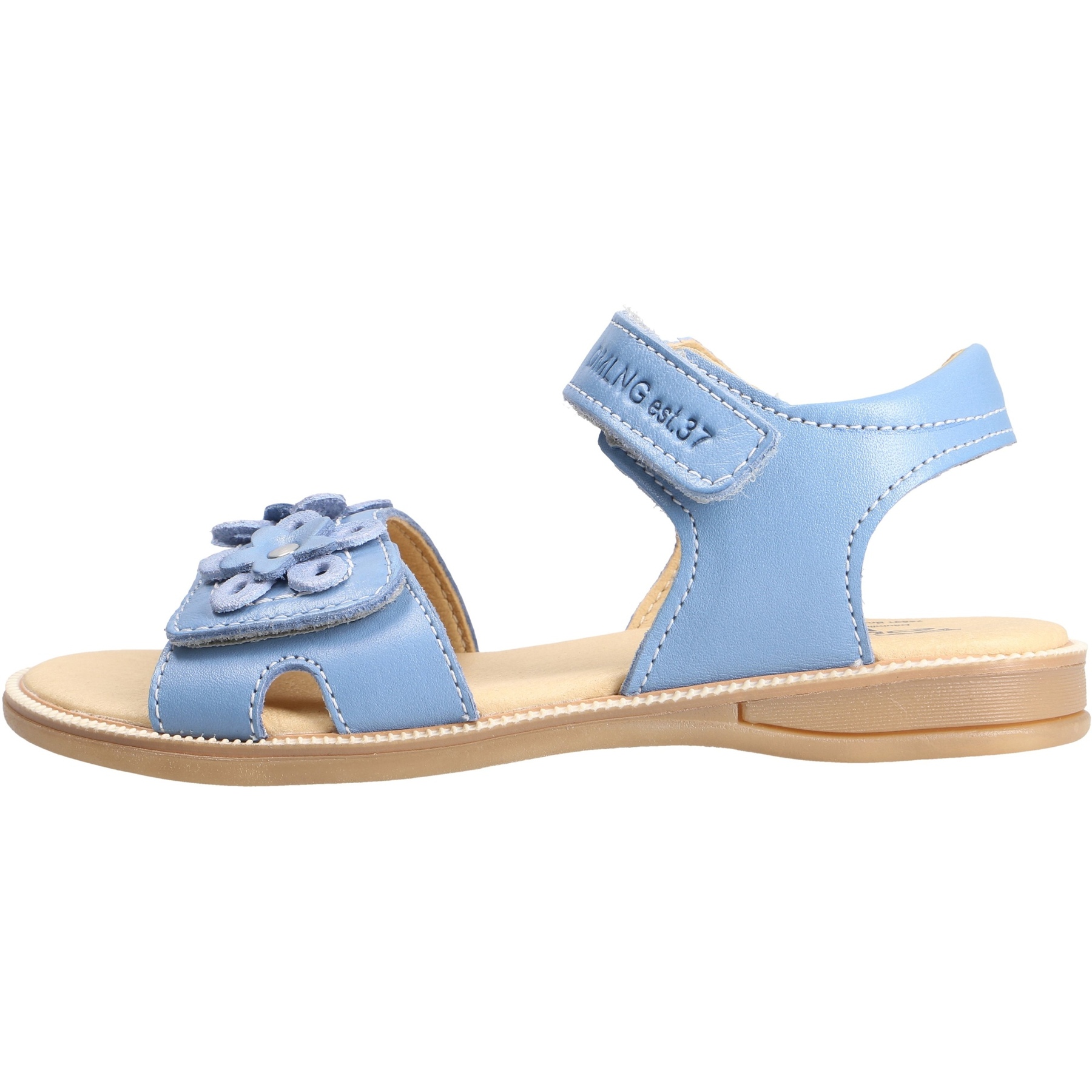 blaue sandale seitenansicht links