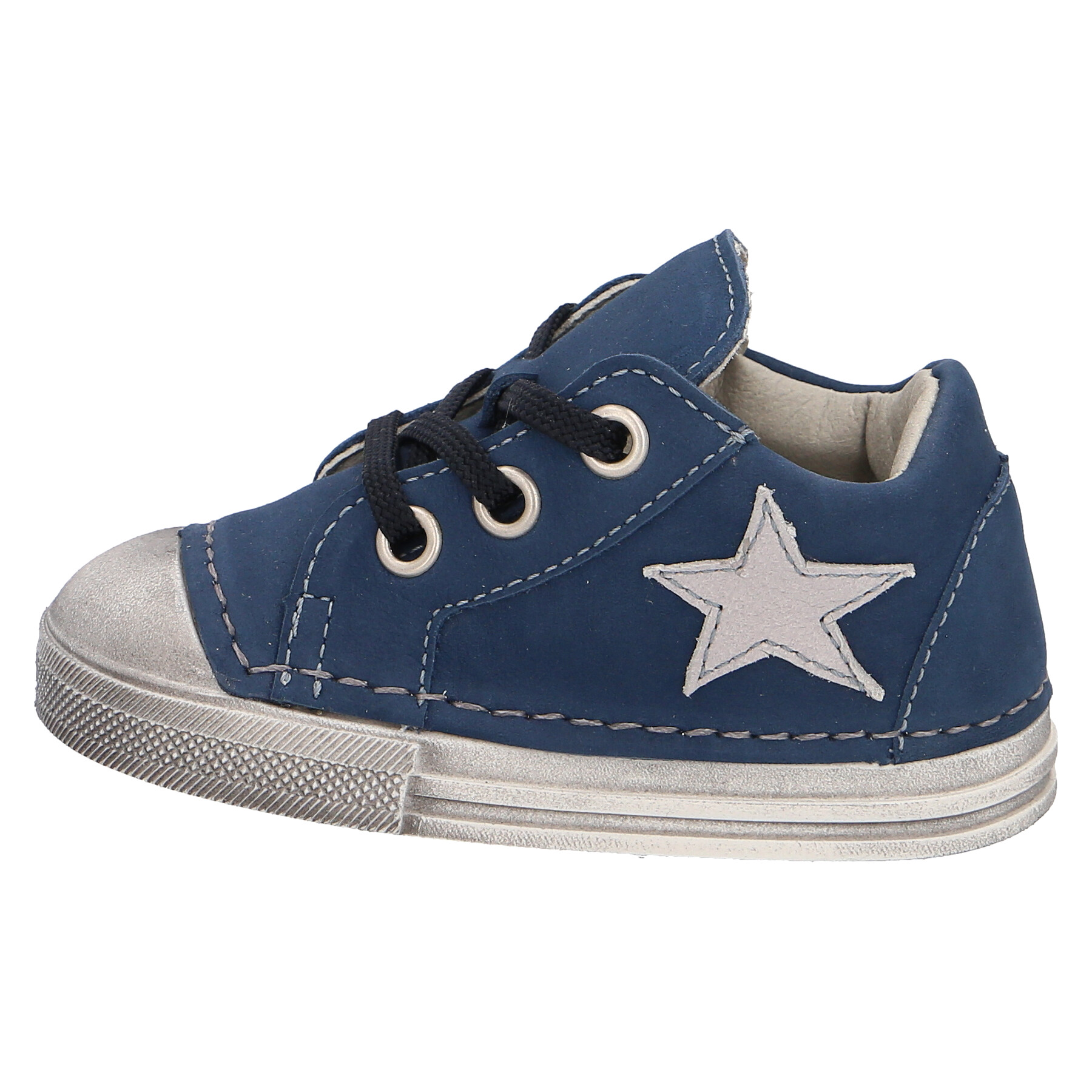 mehrfarbige lauflernschuhe seitenansicht links