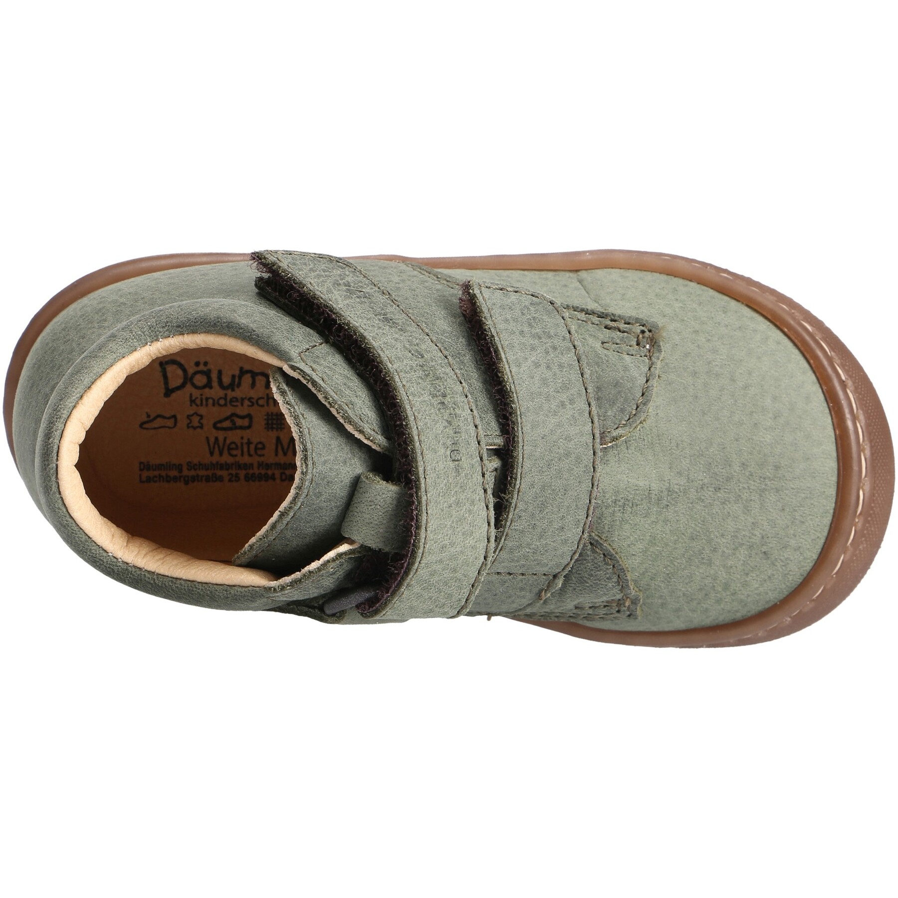 grüne lauflernschuhe draufsicht