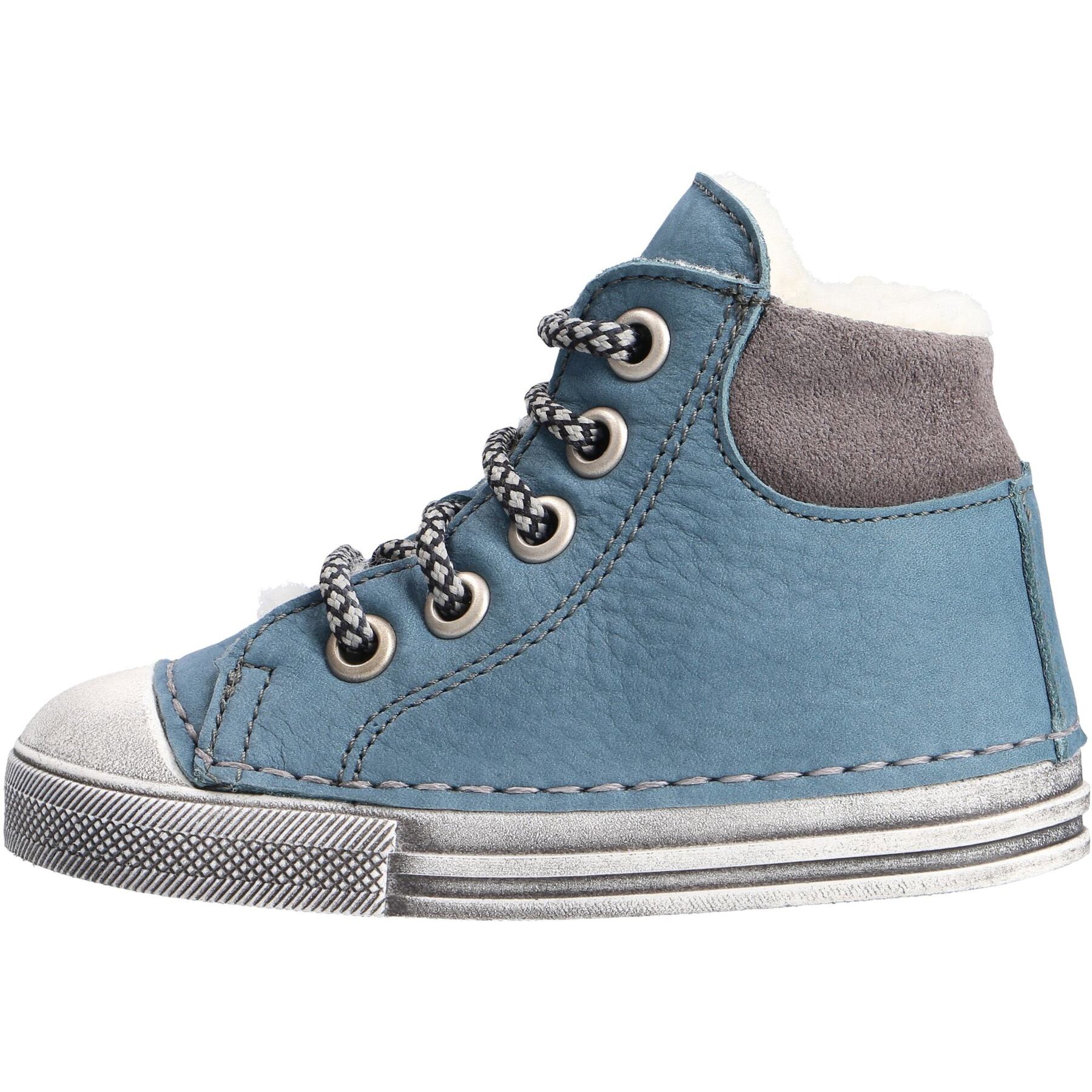 blaue lauflernschuhe seitenansicht links