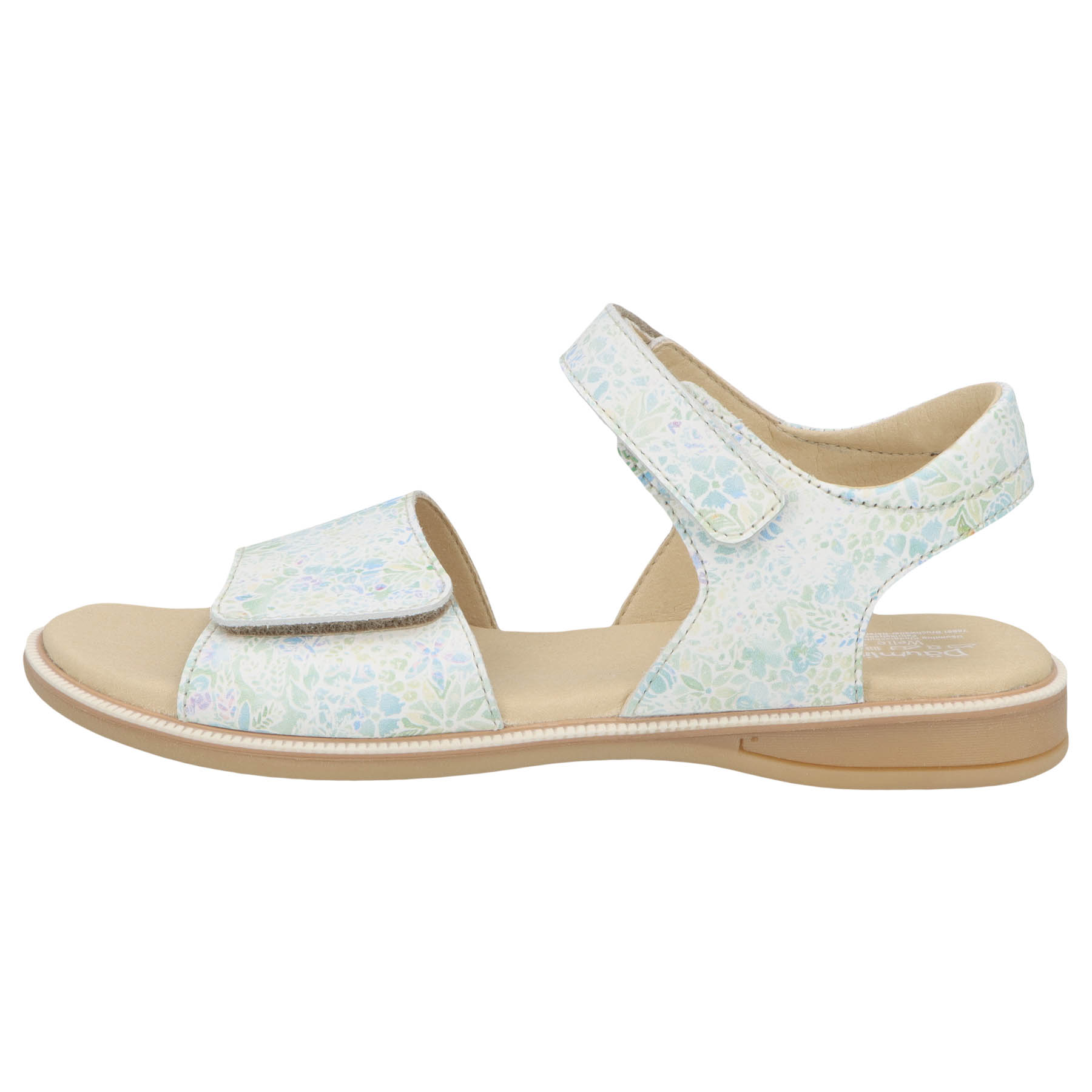 blaue sandale seitenansicht links