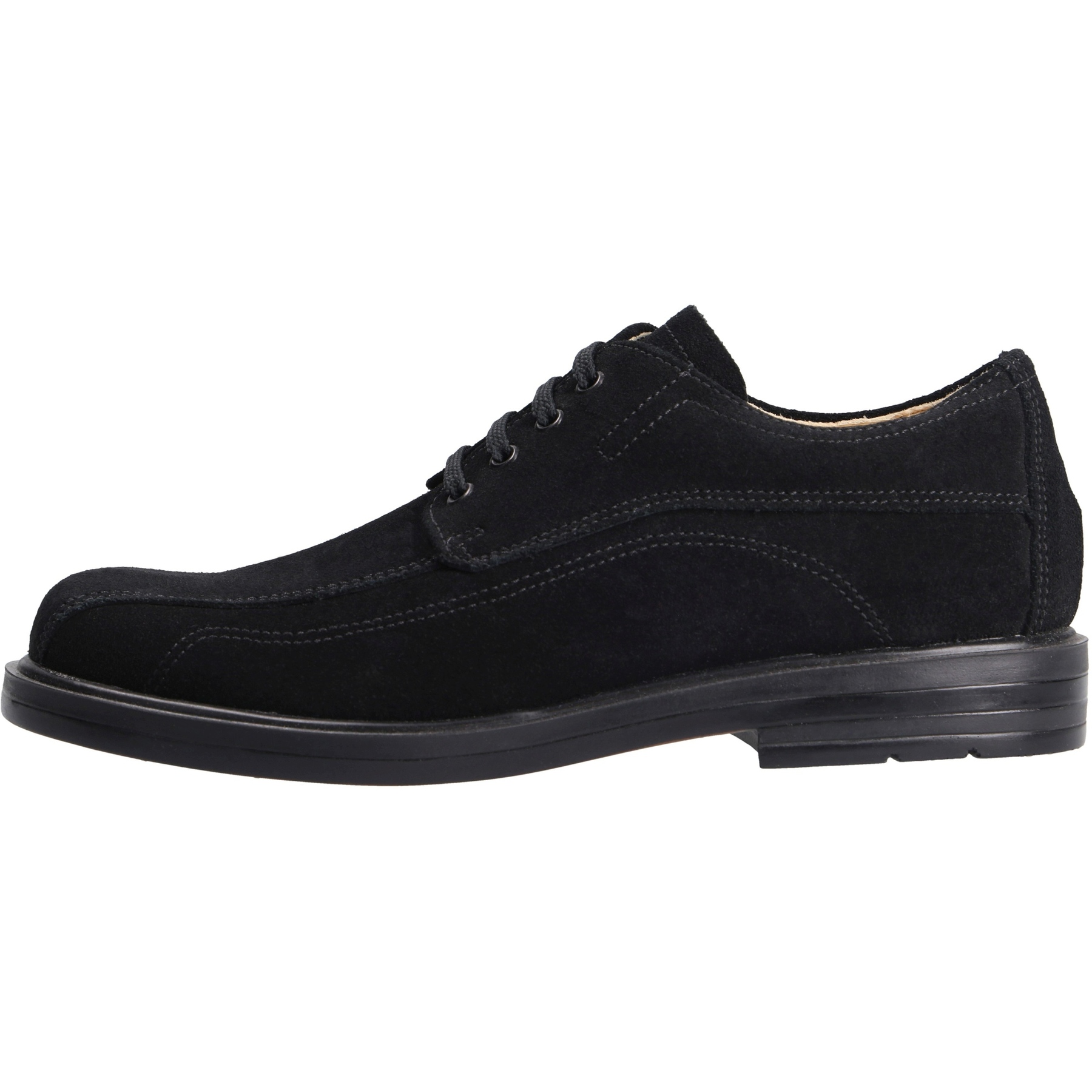 schwarze halbschuh seitenansicht links