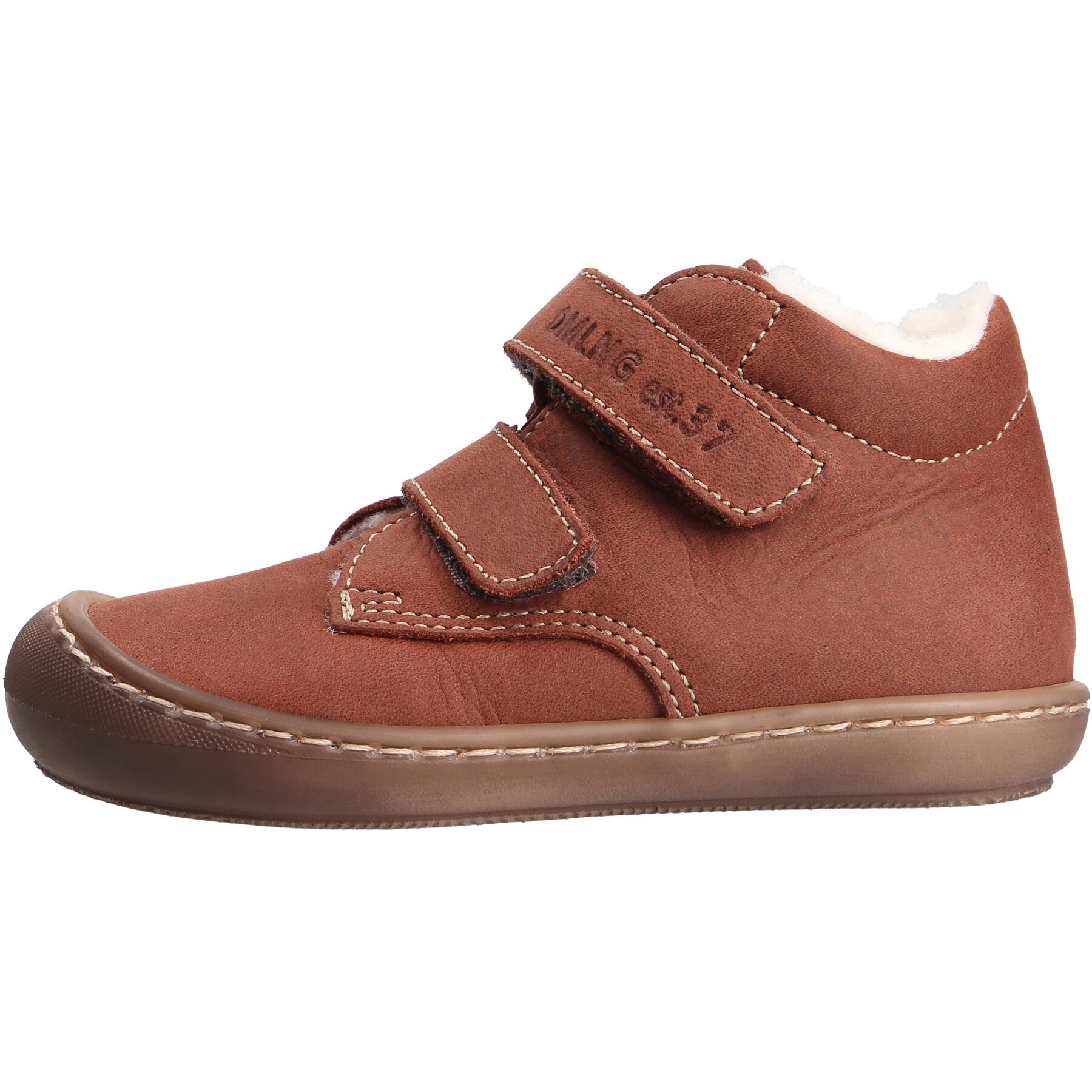 braune lauflernschuhe seitenansicht links