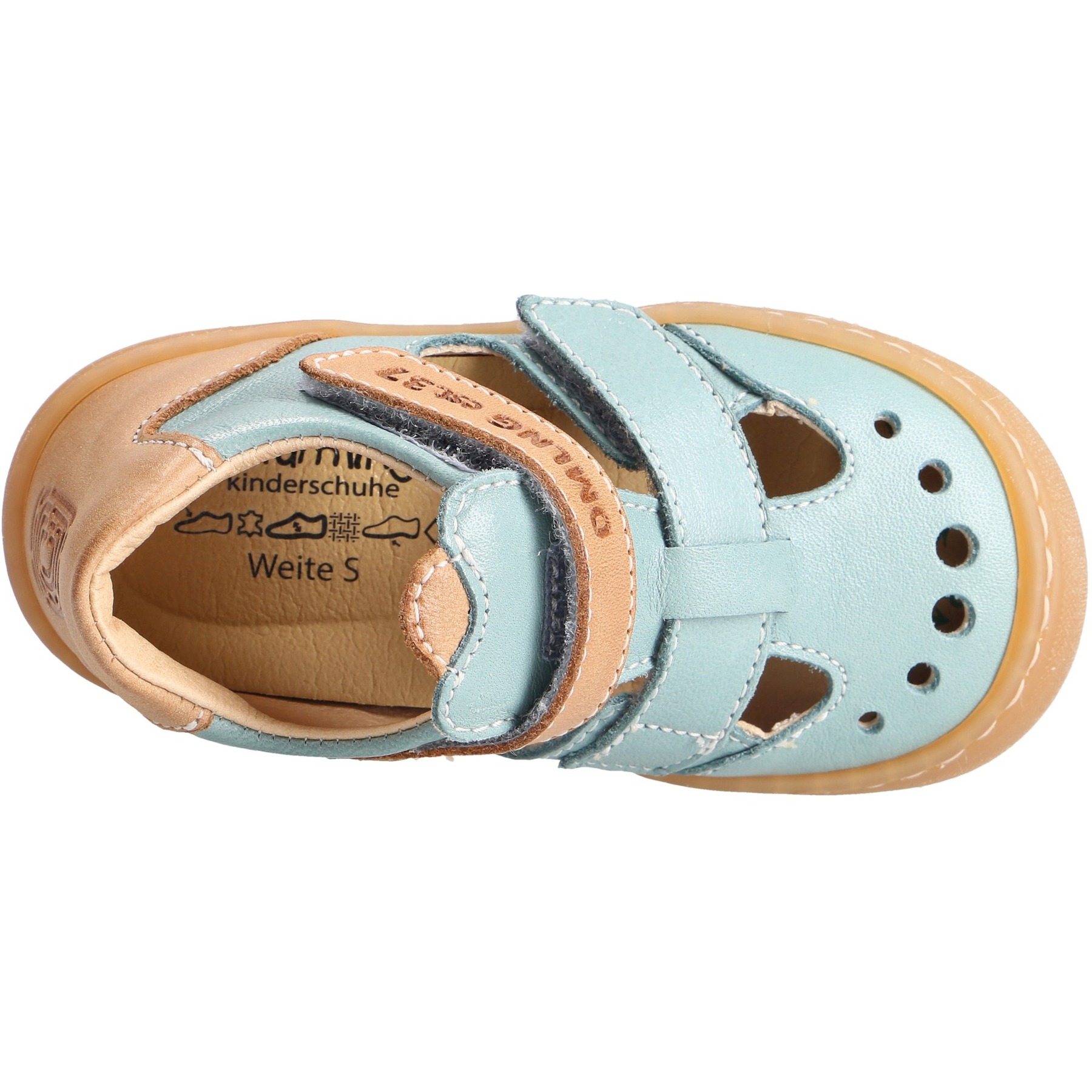 grüne lauflernschuhe draufsicht