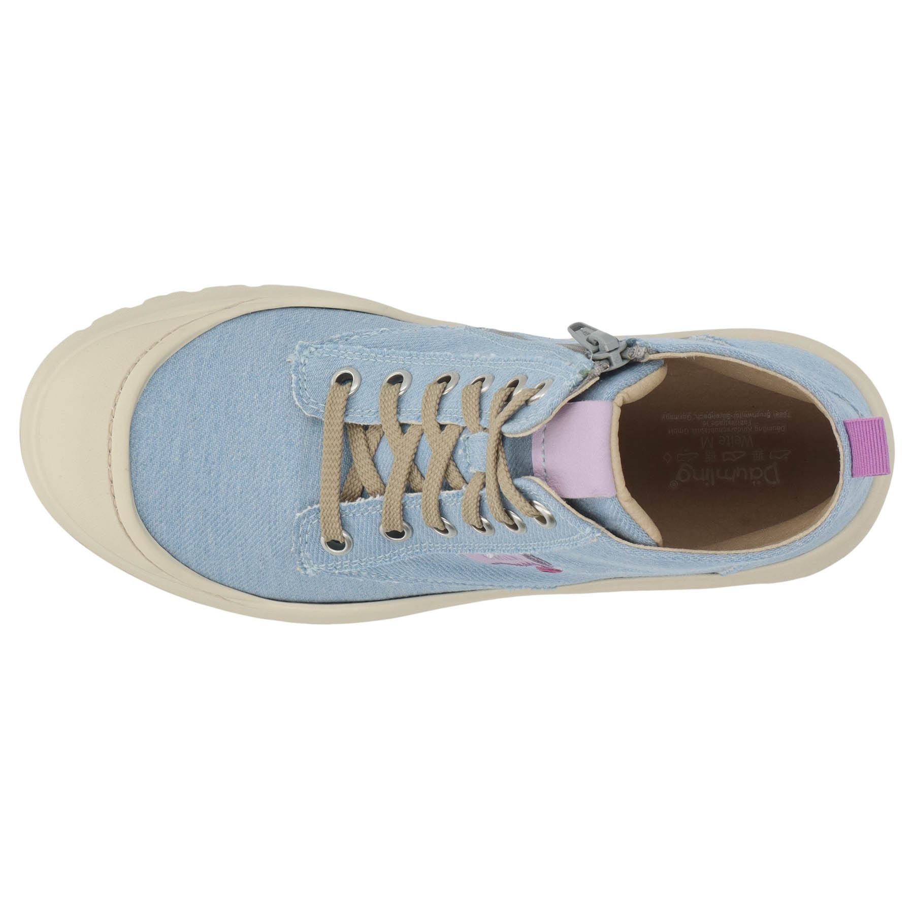 blaue stiefeletten draufsicht