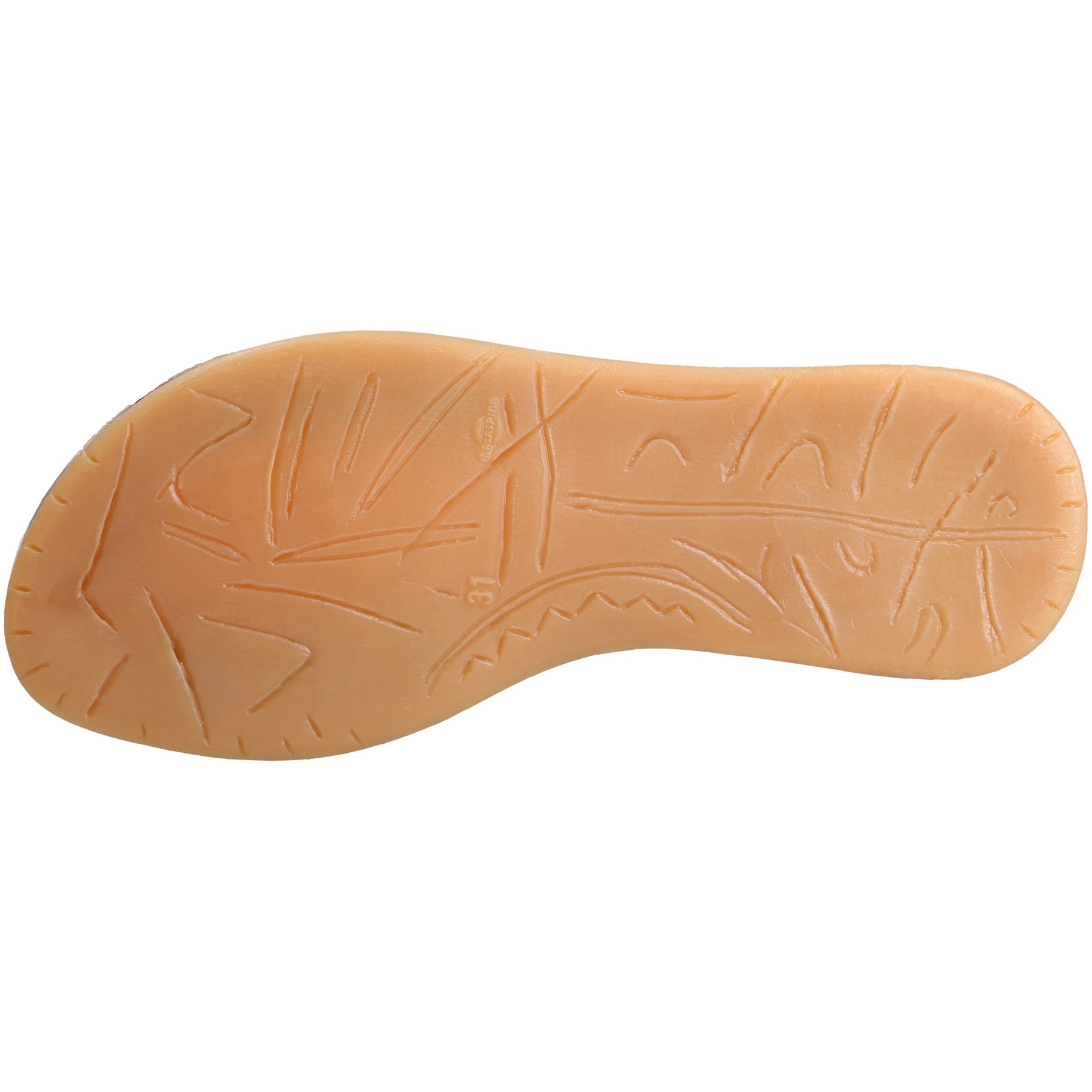 blaue sandale sohlenansicht