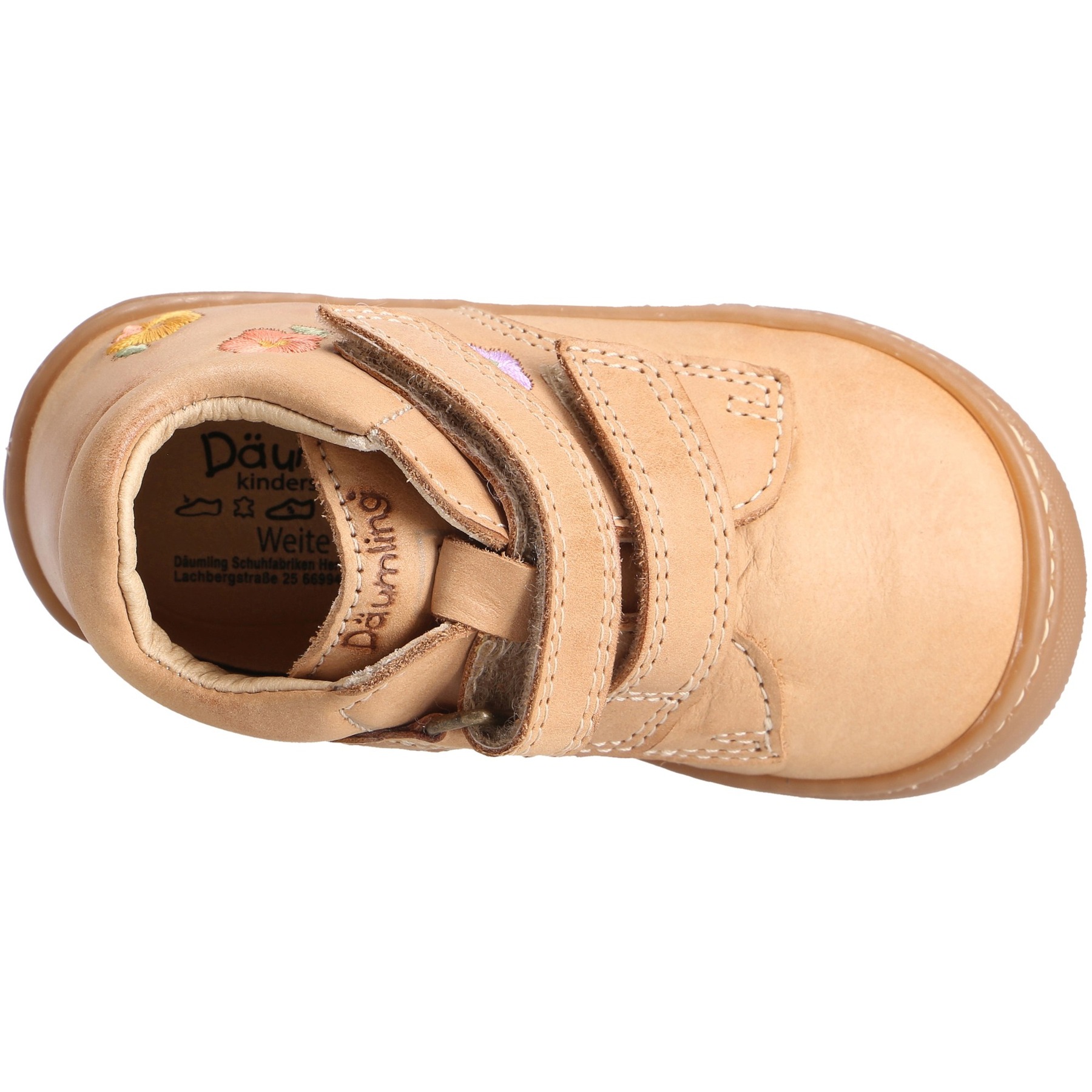 braune lauflernschuhe draufsicht