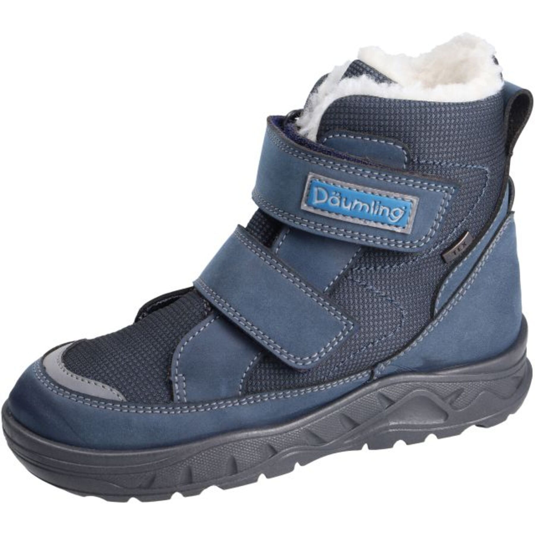 blaue stiefeletten 3-4 ansicht