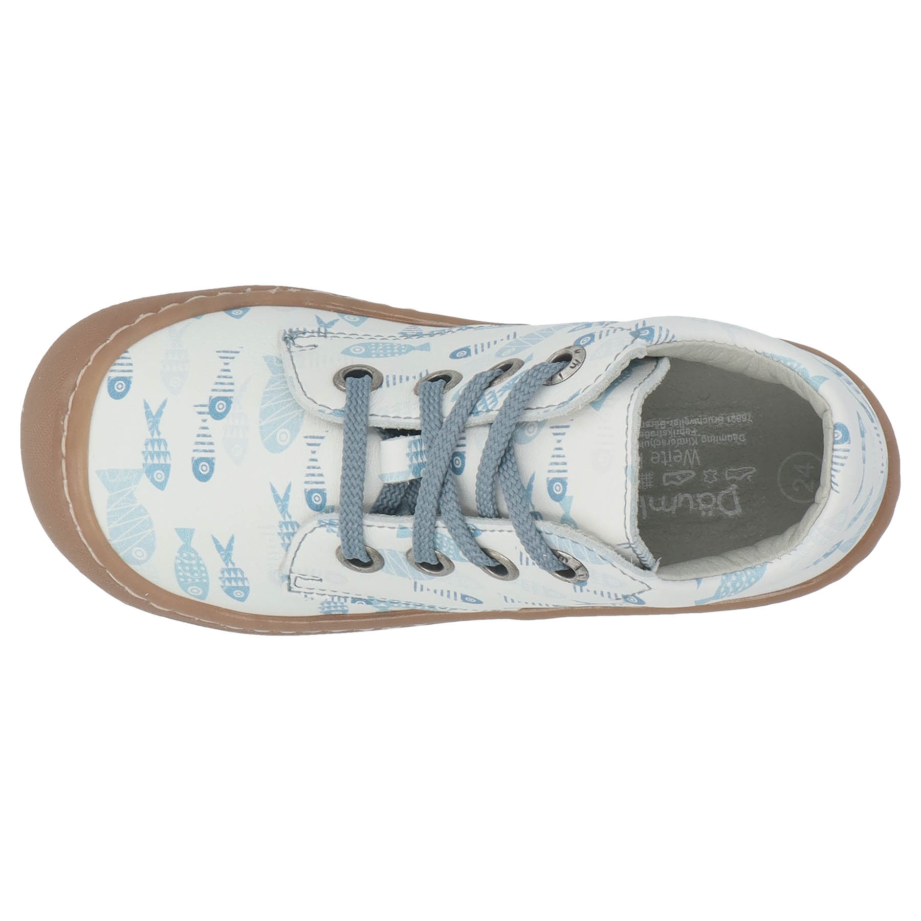 mehrfarbige lauflernschuhe draufsicht