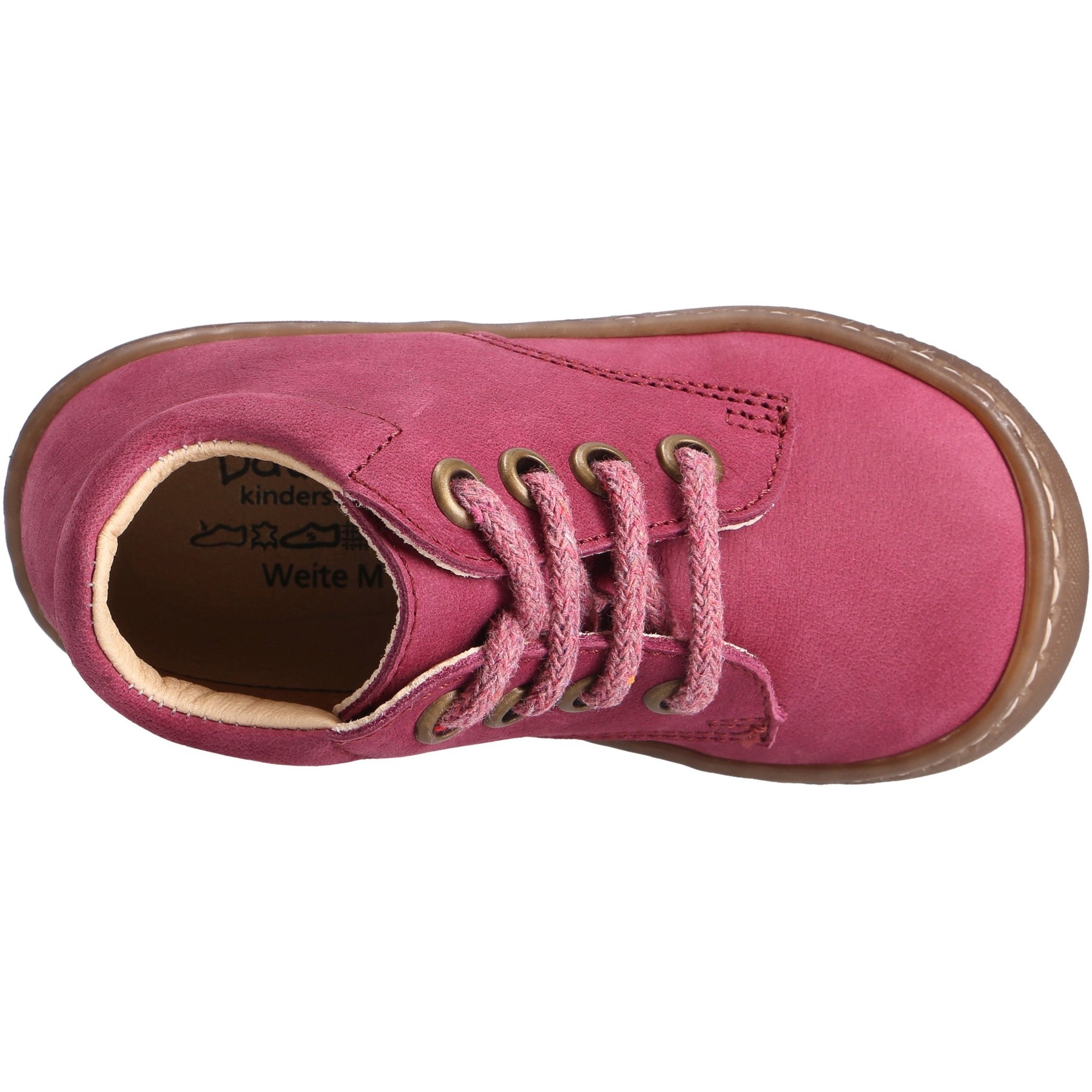 rote lauflernschuhe draufsicht