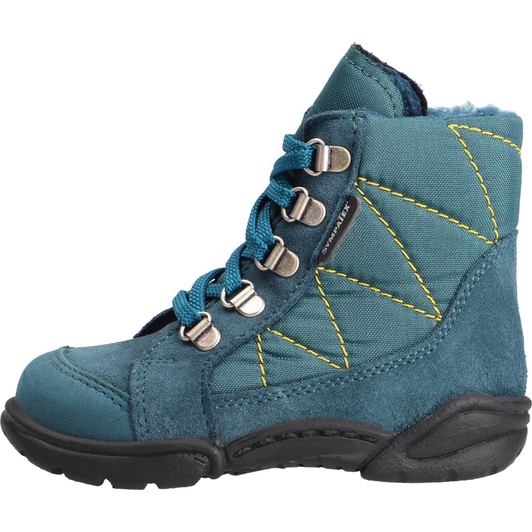 grüne stiefeletten seitenansicht links