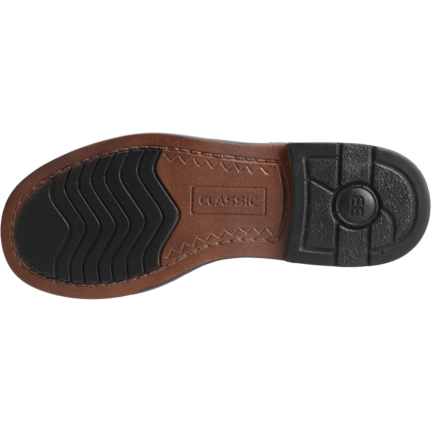 braune halbschuh sohlenansicht