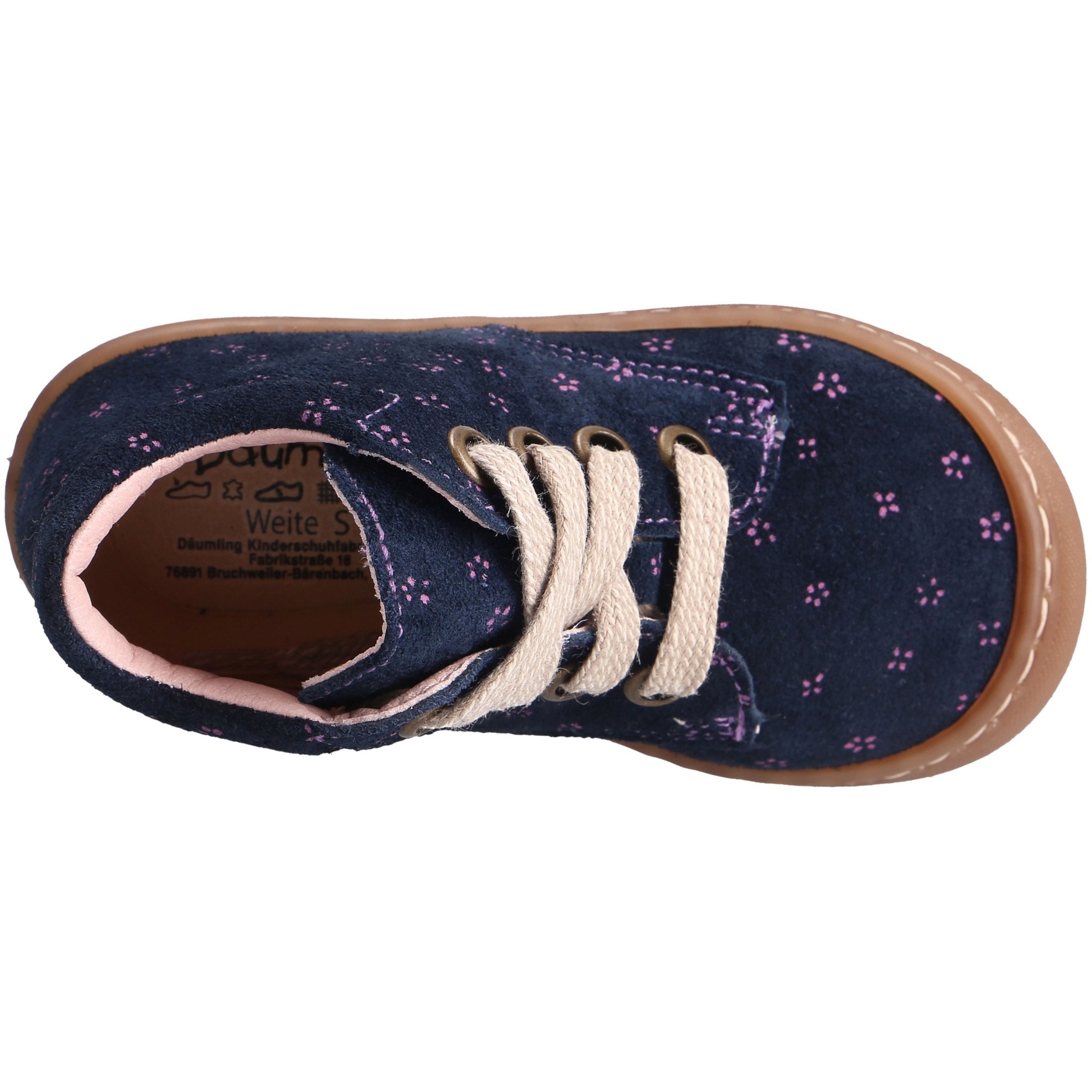 blaue lauflernschuhe draufsicht