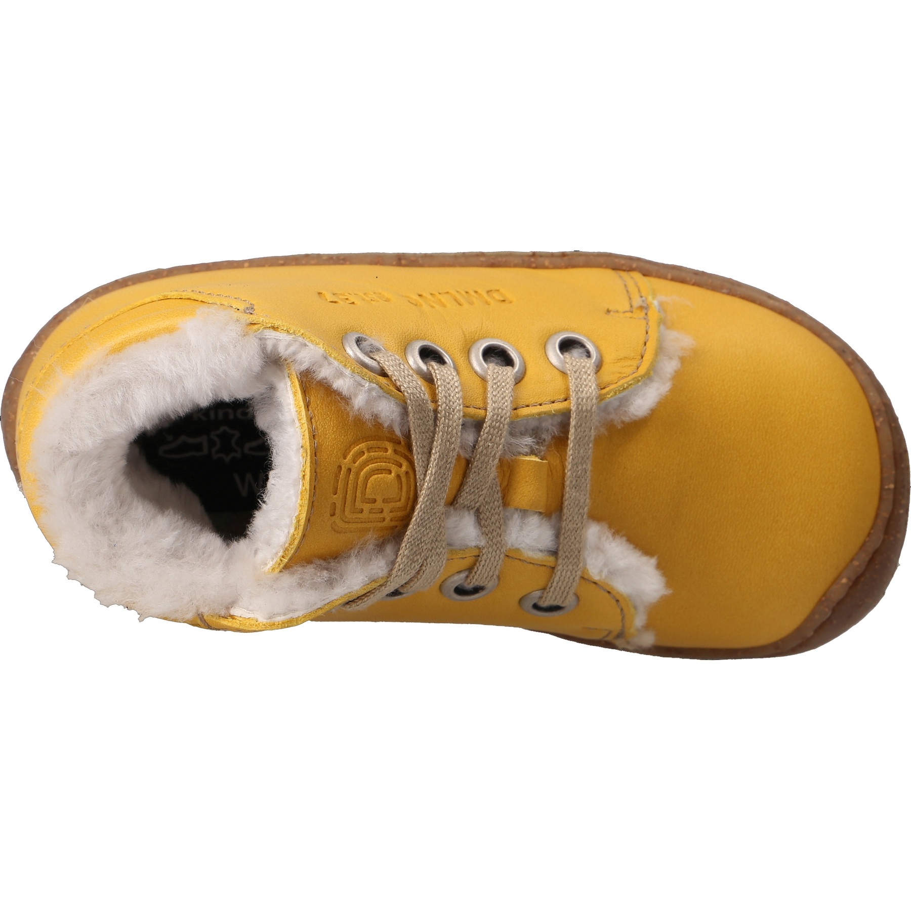 gelbe lauflernschuhe draufsicht