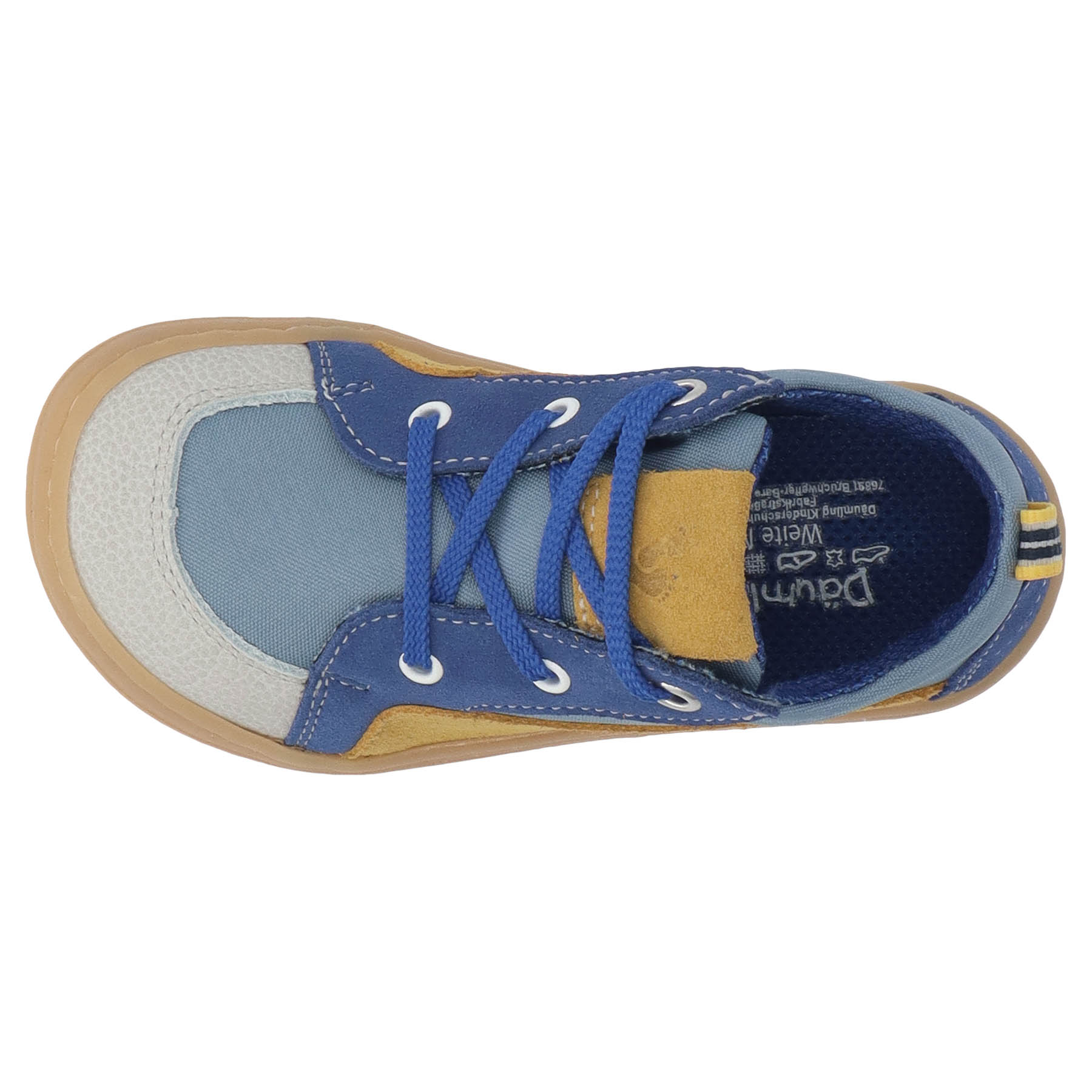 blaue lauflernschuhe draufsicht