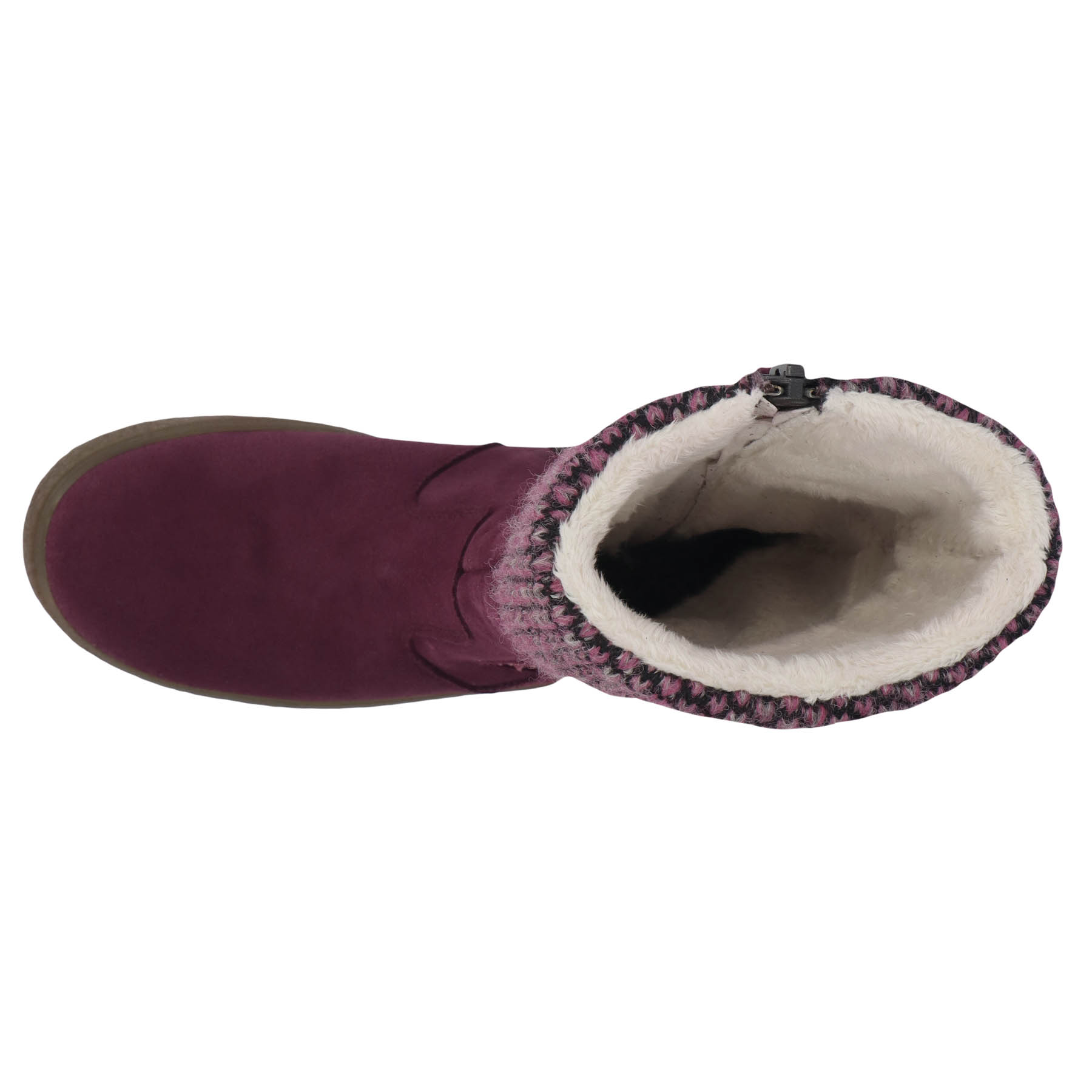 rote stiefel draufsicht