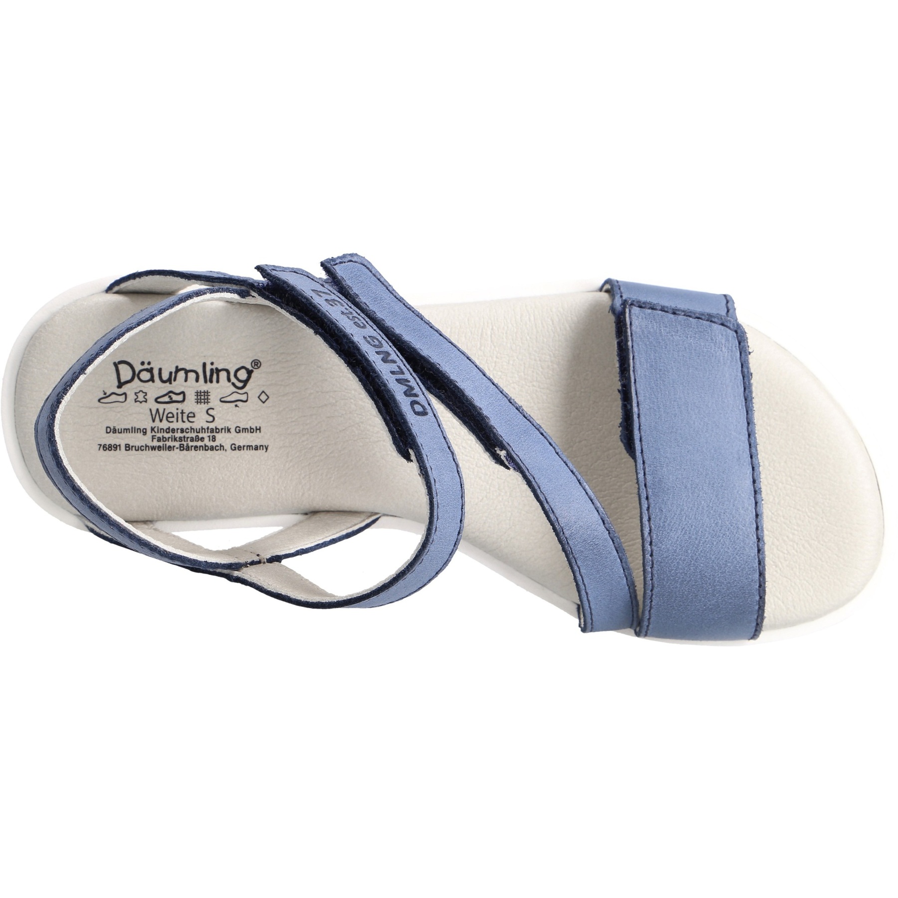 blaue sandale draufsicht