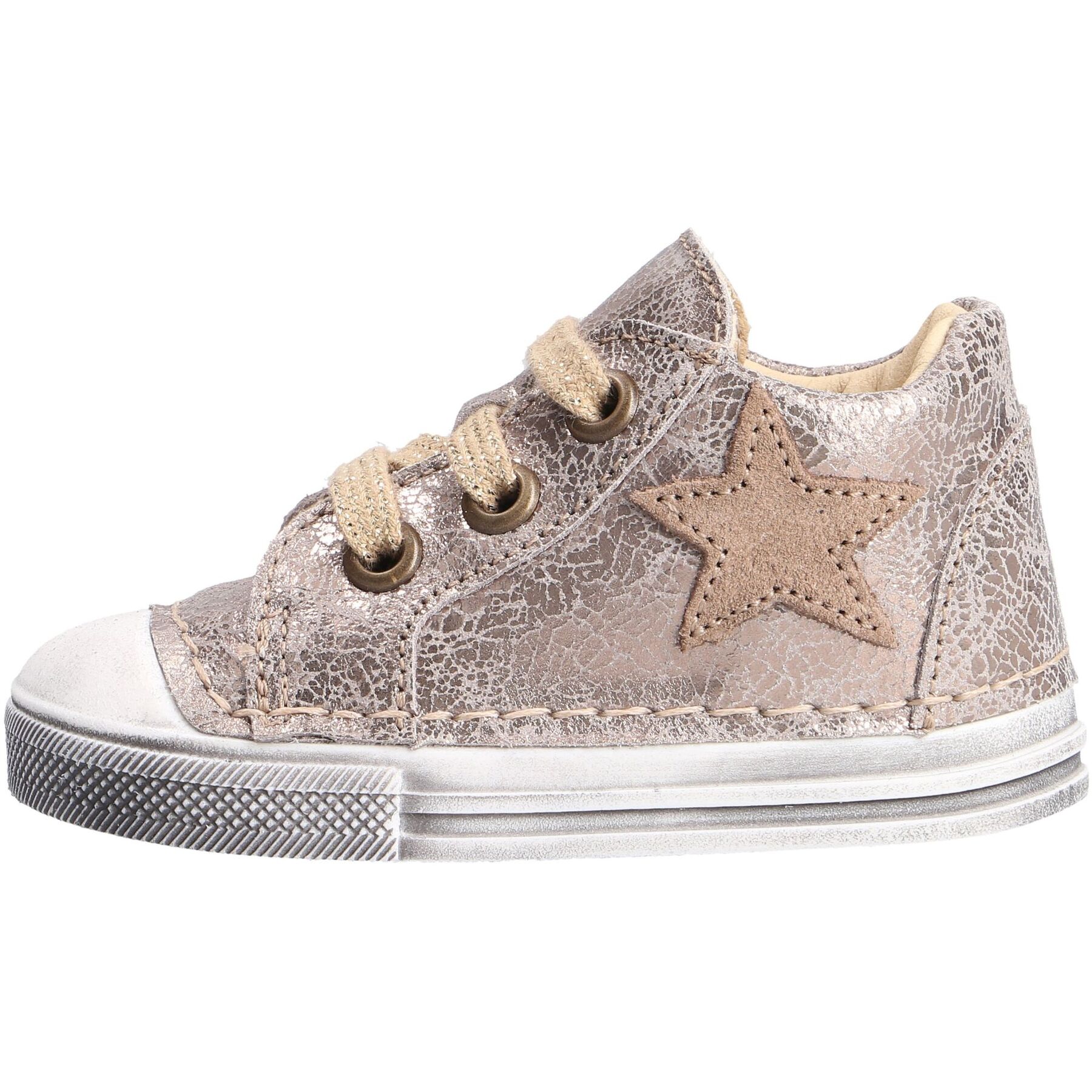 mehrfarbige lauflernschuhe seitenansicht links