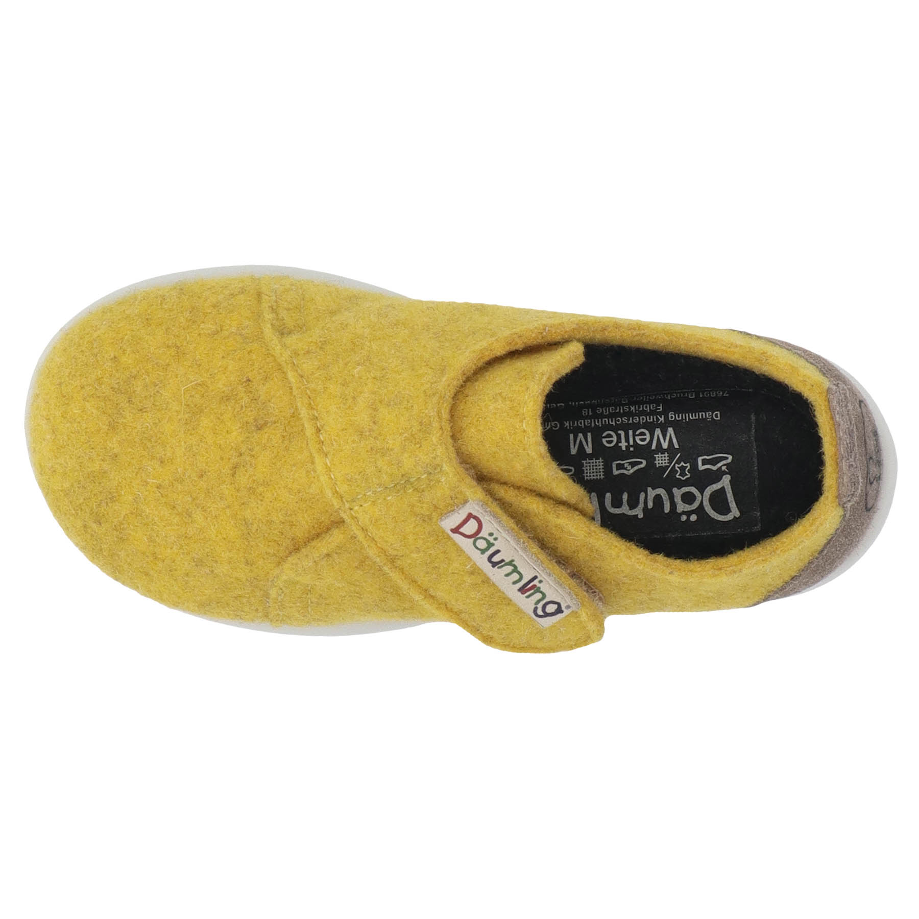 gelbe lauflernschuhe draufsicht