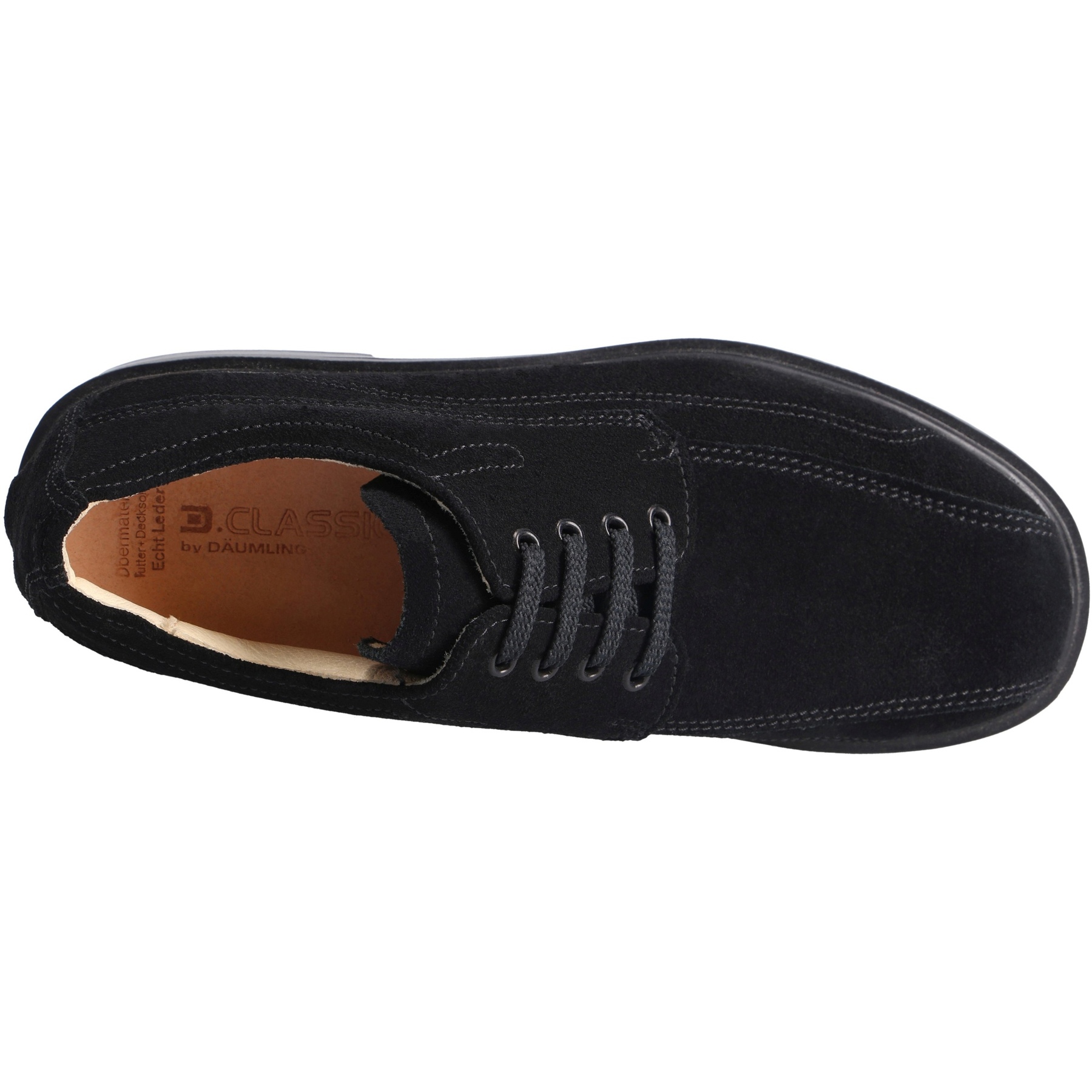 schwarze halbschuh draufsicht